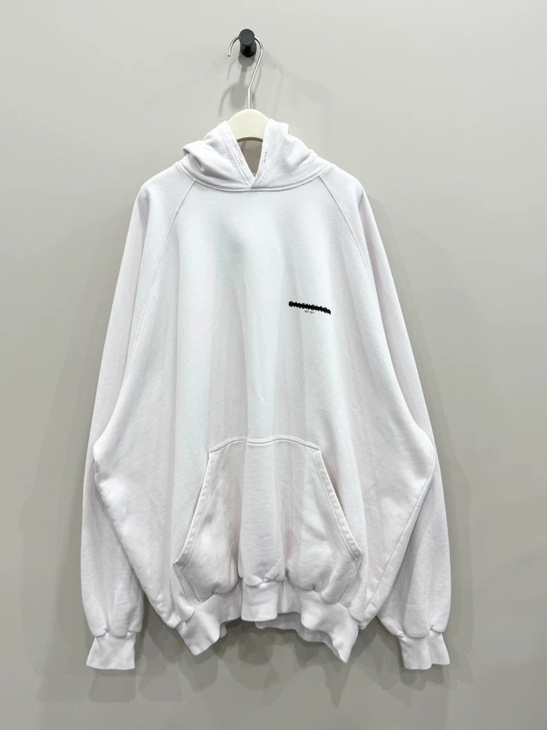 Balenciaga Balenciaga White Hooded Sweatshirt Size 2-dmc Size US M / EU 48-50 / 2 - 1 Thumbnail