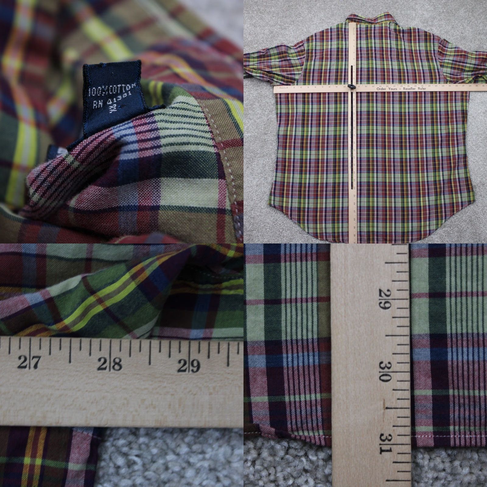 Polo Ralph Lauren Polo Ralph Lauren Western Shirt Men 2XL Red Green Plaid Button-Up Long Sleeve Snap Front Collar Classic Fit Vintage: No Size US XXL / EU 58 / 5 - 9 Thumbnail