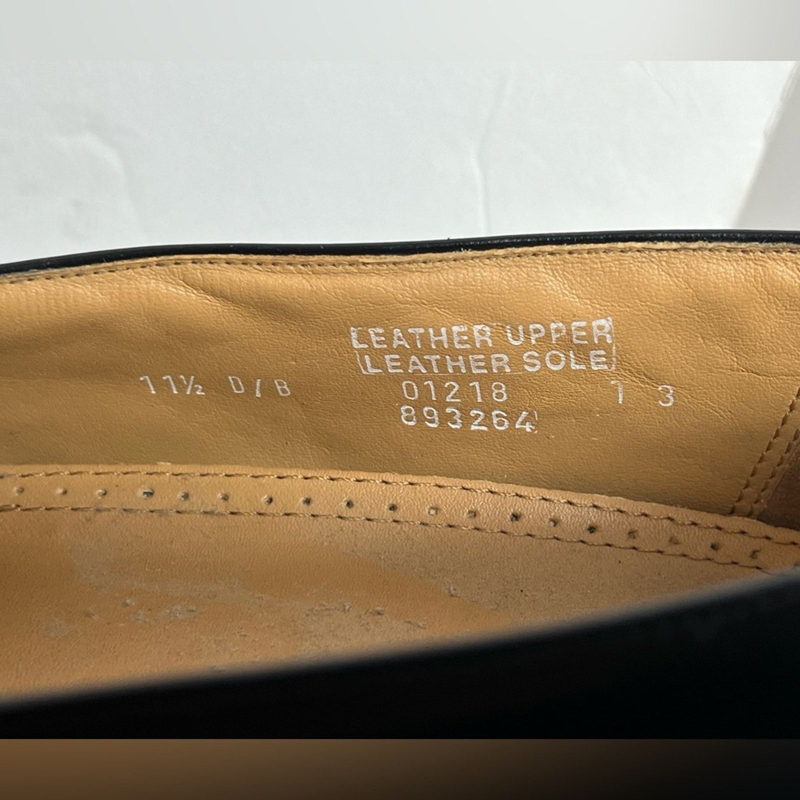 Stafford STAFFORD EXECUTIVE Comfort Plus Black Leather Wingtip Shoes Size US 11.5 / EU 44-45 - 7 Thumbnail