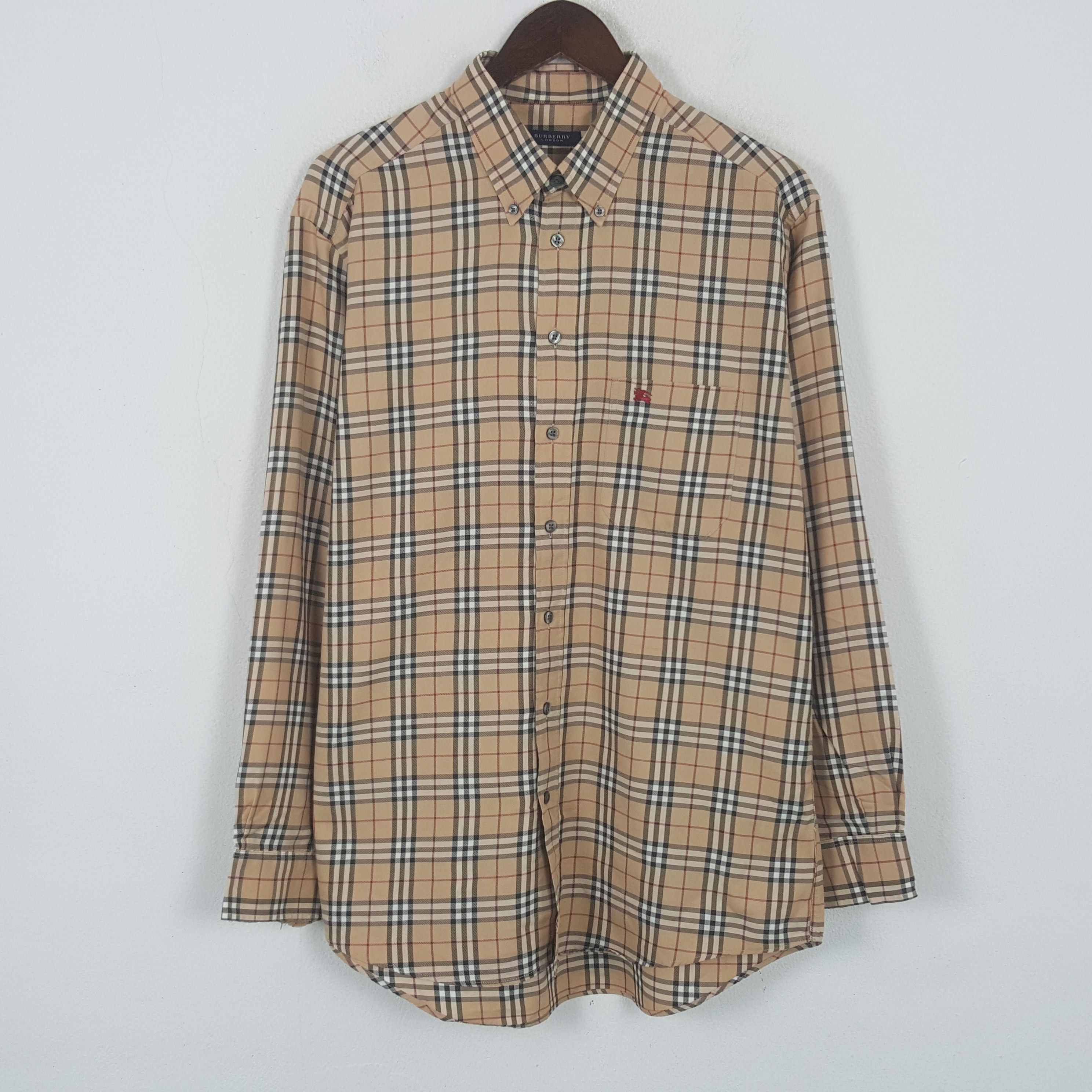 Burberry Vintage Burberry London Nova Check Button Up Shirt Size US L / EU 52-54 / 3 - 1 Thumbnail