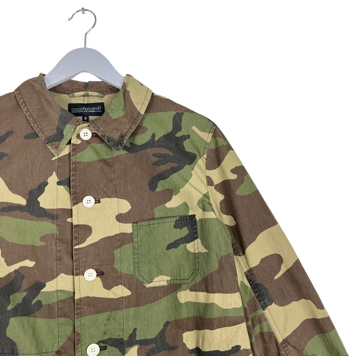 Japanese Brand CHOOCHUCHAMP WOODLAND CAMO MILITARY SHIRT JACKET Size US S / EU 44-46 / 1 - 6 Thumbnail