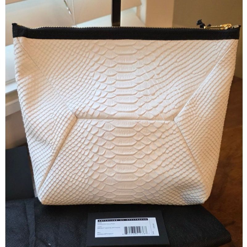 Other Ampersand as Apostrophe X Pouch Clutch White Python NWT Size ONE SIZE - 2 Thumbnail