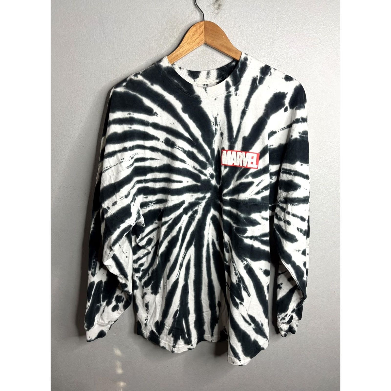 Vintage Marvel Shirt Mens Large Black White Tie Dye Avengers Long Sleeve Graphic T-Shirt Size US L / EU 52-54 / 3 - 3 Thumbnail