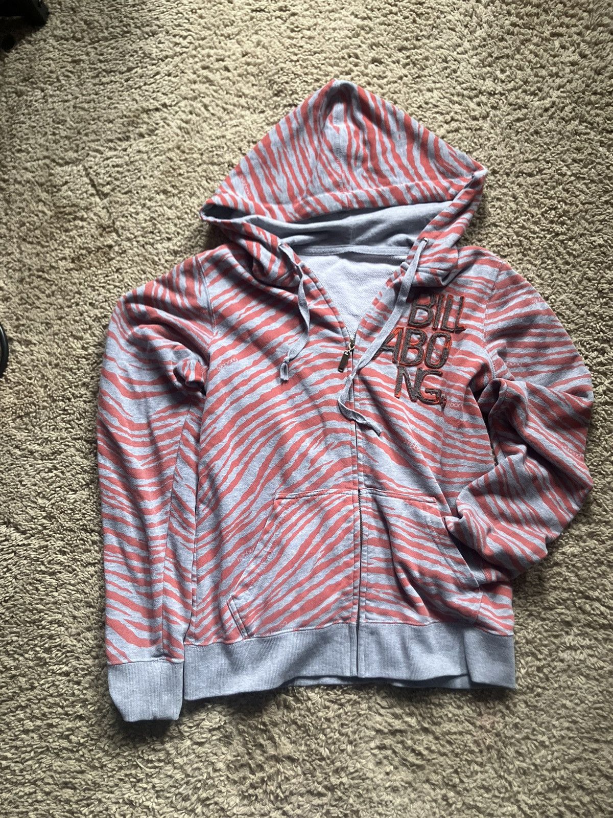 Billabong Zebra Print Billabong Hoodie Y2K Size M / US 6-8 / IT 42-44 - 1 Thumbnail