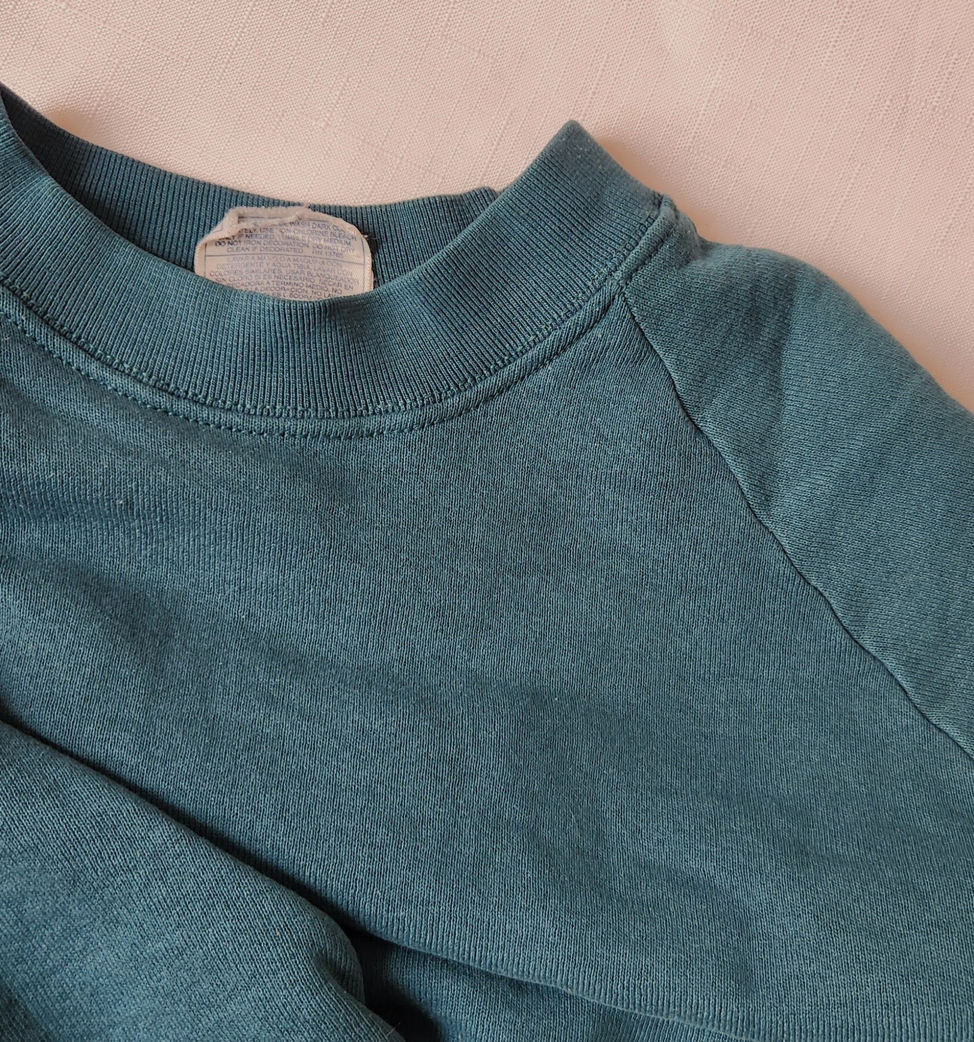 Fruit Of The Loom × Vintage Fruit of the Loom FOTL Vintage Blank Crewneck Sweater Teal Size US M / EU 48-50 / 2 - 9 Thumbnail