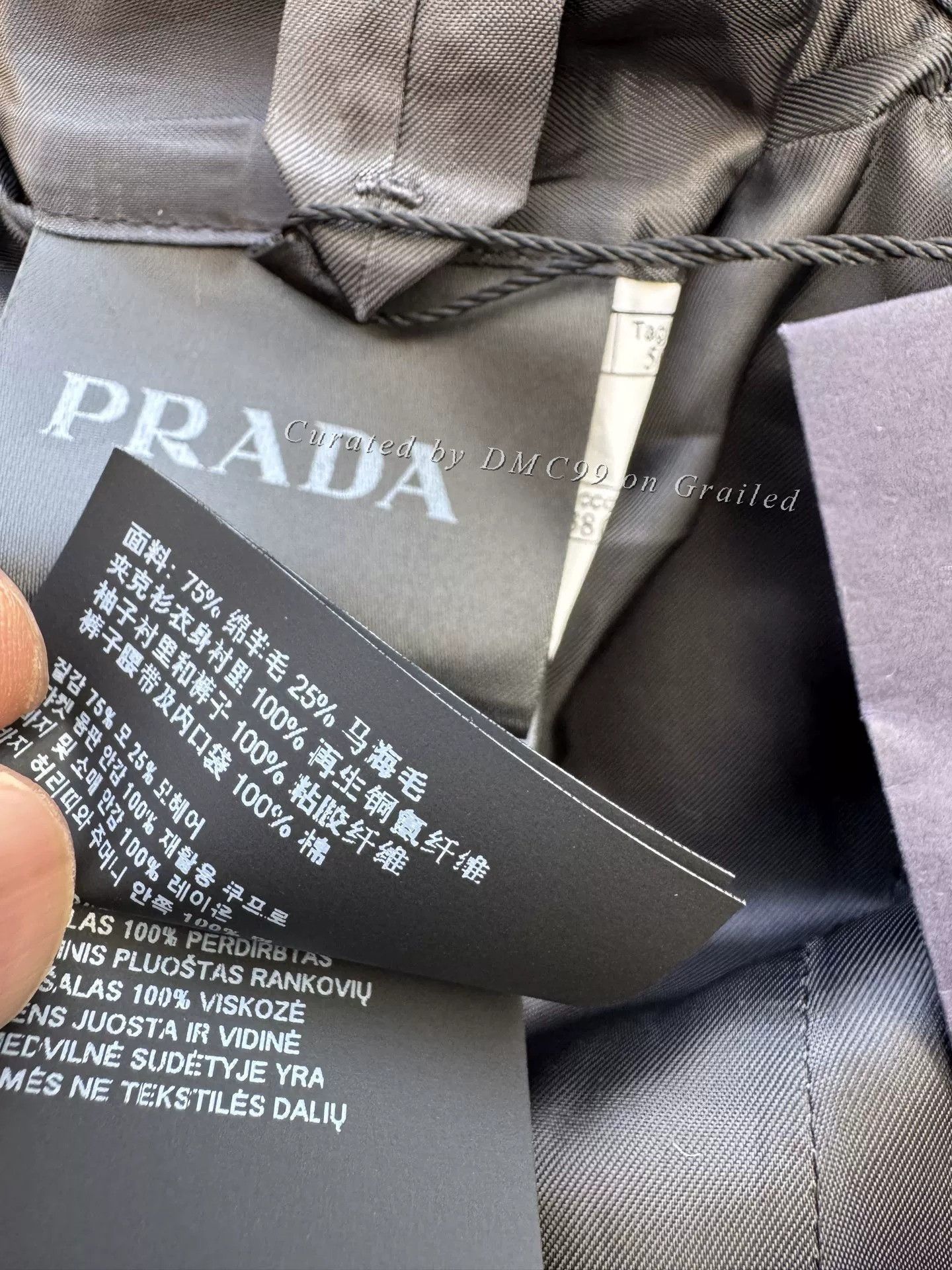 Prada Prada Dark Grey Two-Piece Suit Size US M / EU 48-50 / 2 - 6 Thumbnail