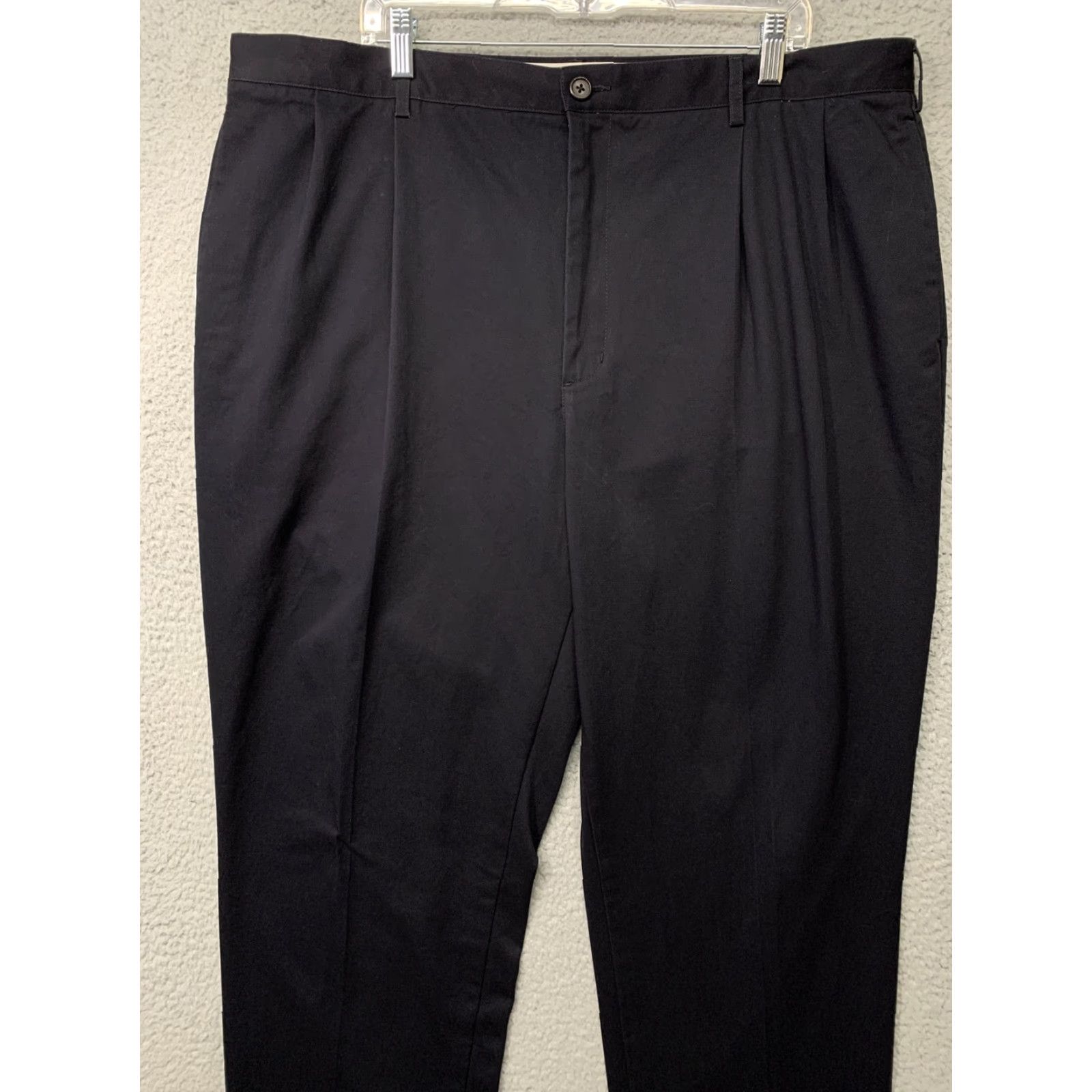 Lands' End Lands' End Dress Pants Men 42T Dark Blue Traditional Fit Straight Leg 100% Baumwolle/Cotton Slash Pockets Regular 42 Long Mens Size US 42 / EU 58 - 2 Thumbnail