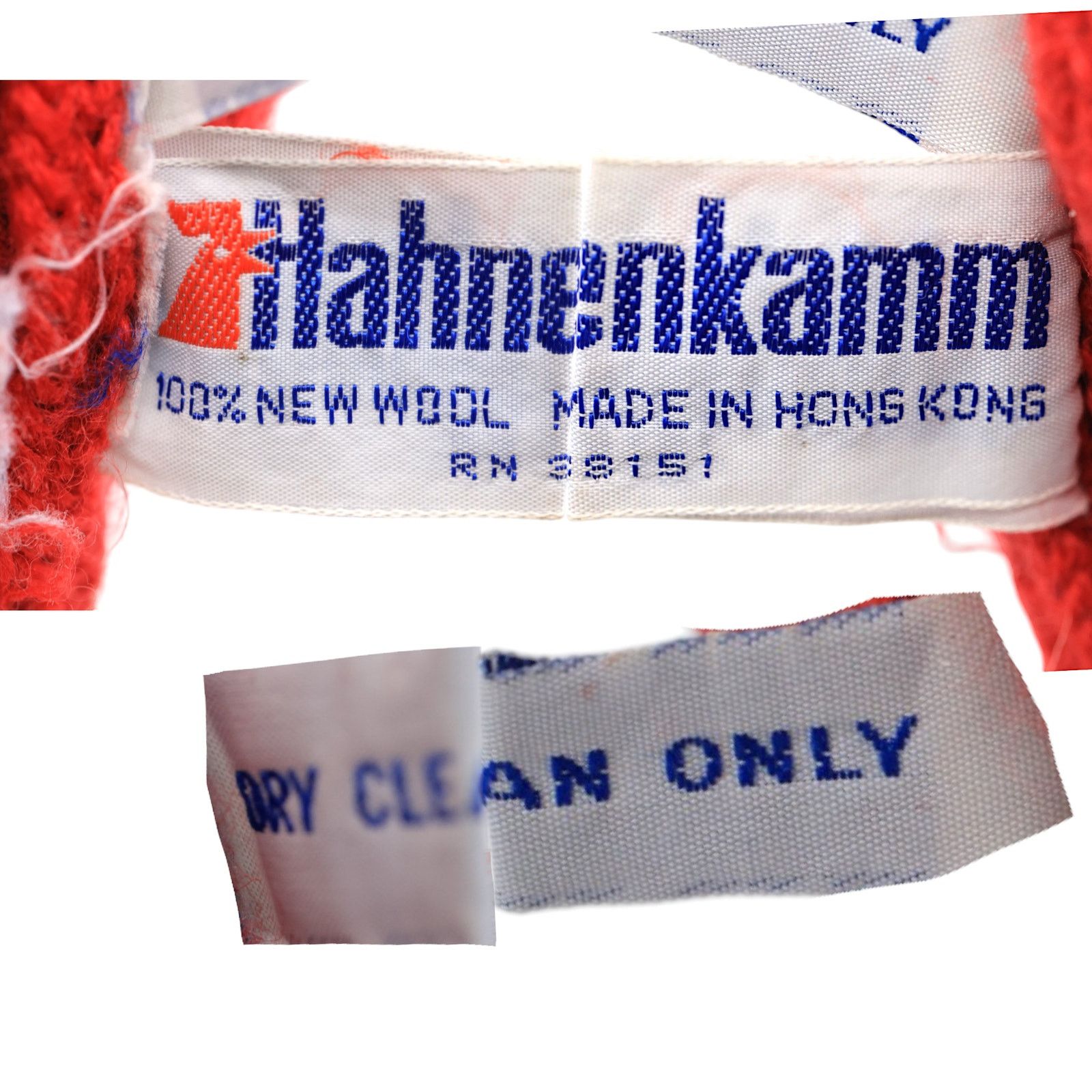 Other Hahnenkamm Ski Hat Winter Beanie Vintage 1980s Red Blue Gray Size ONE SIZE - 6 Thumbnail