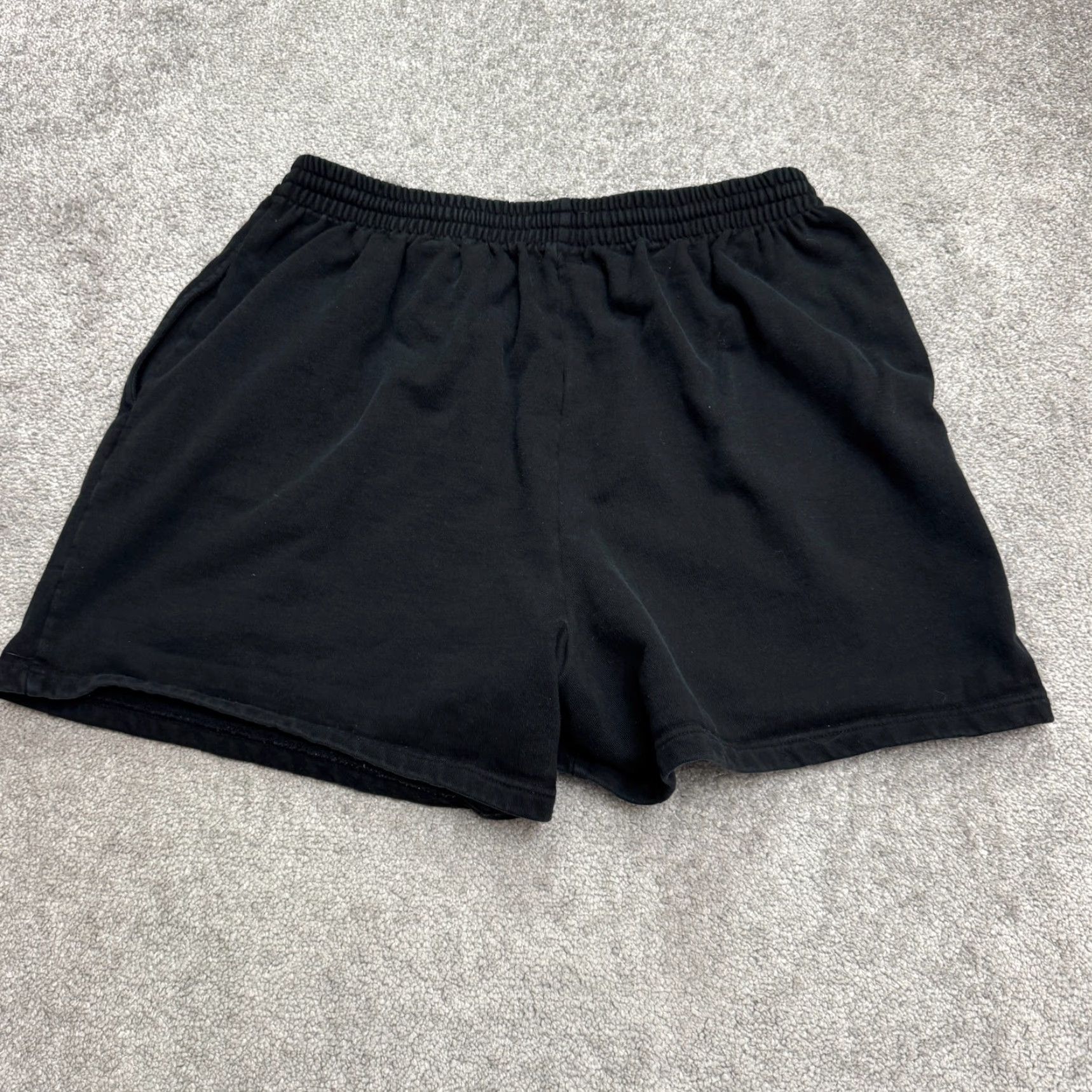 SKIMS Skims Sweatshorts Womens XL Black Elastic Waist Cotton Lounge Casual Shorts Size 40" / US 18 - 2 Thumbnail