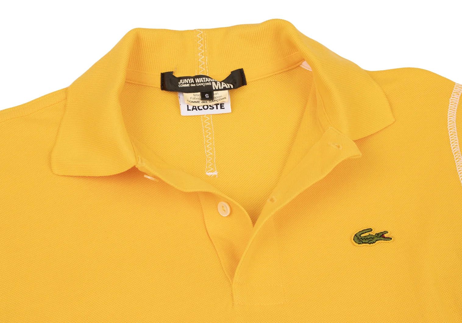 Junya Watanabe Lacoste Product Dyed Pique Polo Shirt Yellow Size S Size US S / EU 44-46 / 1 - 5 Thumbnail