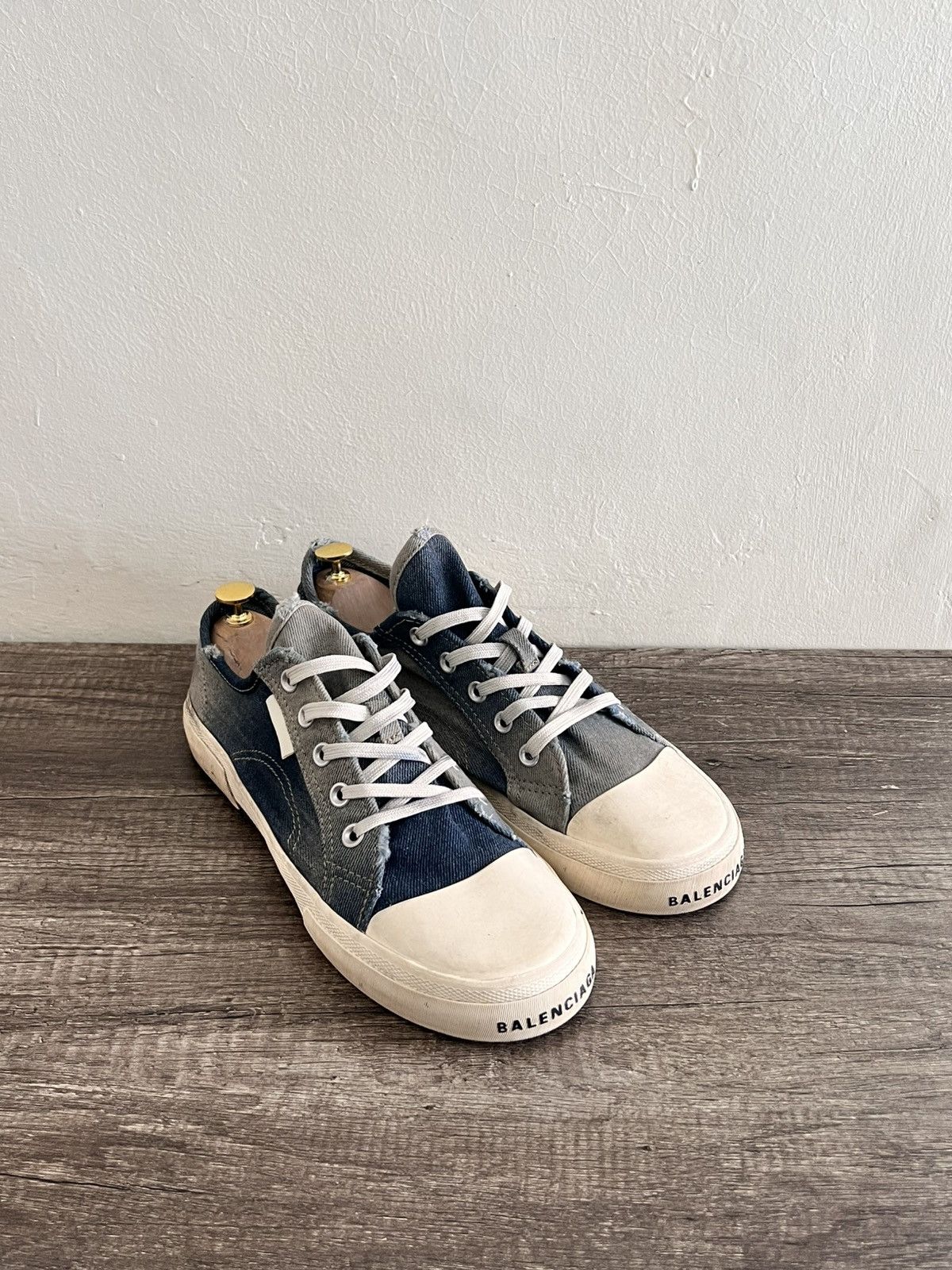 Balenciaga Denim Distressed Sneakers Size US 10 / EU 43 - 2 Thumbnail