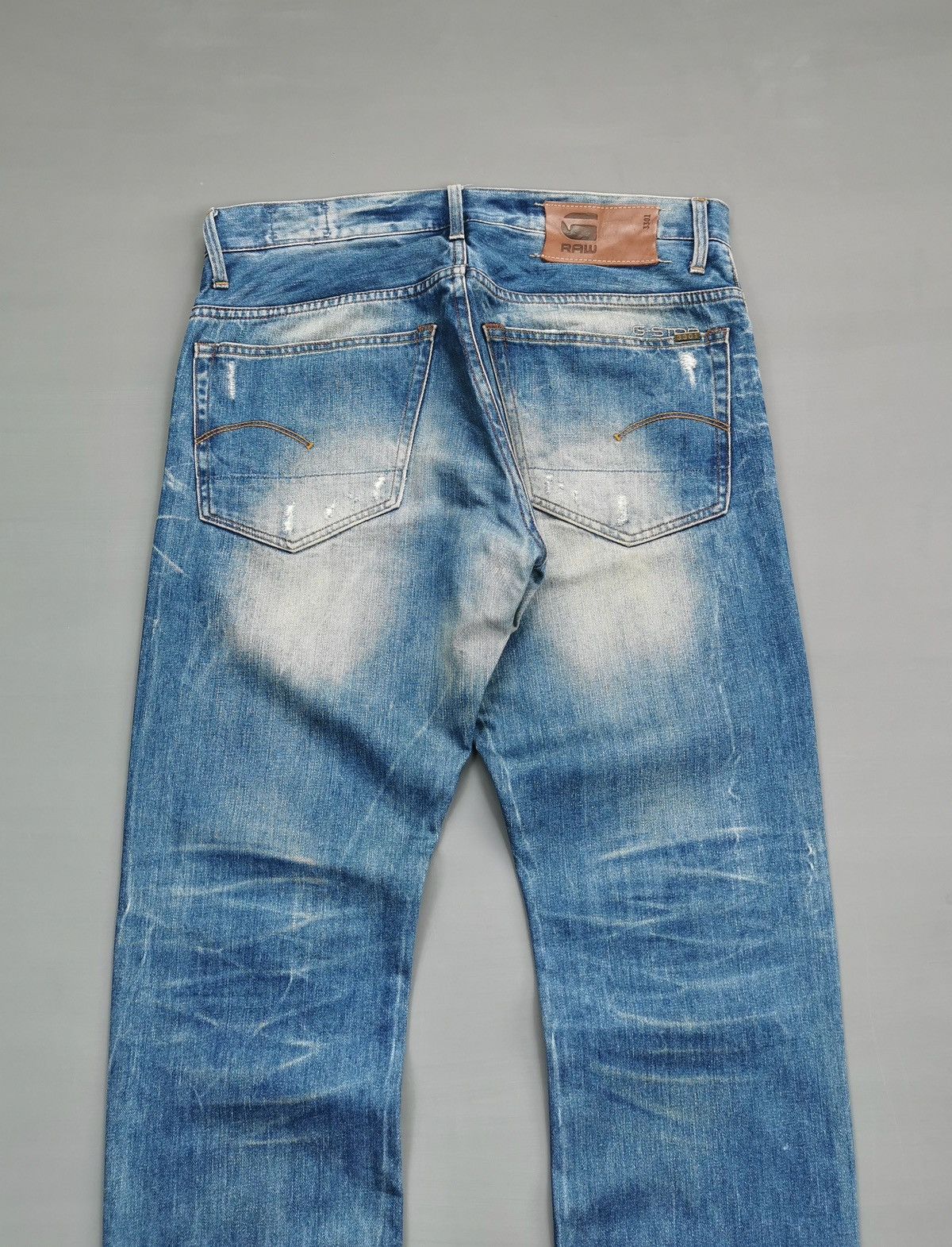 G-Star Mudwash G Star Raw Straight Denim Jeans Size US 34 / EU 50 - 6 Thumbnail