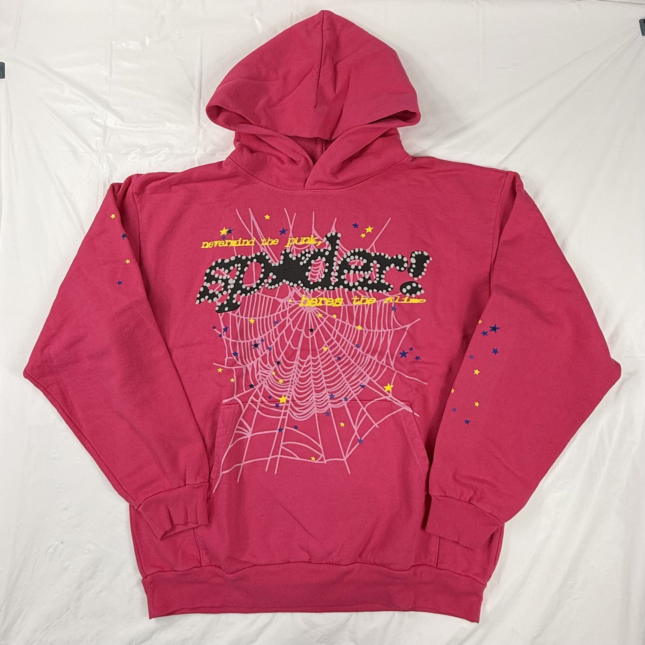 Sp5der Spider Sp5der Worldwide Pink Atlanta Hoodie | Grailed