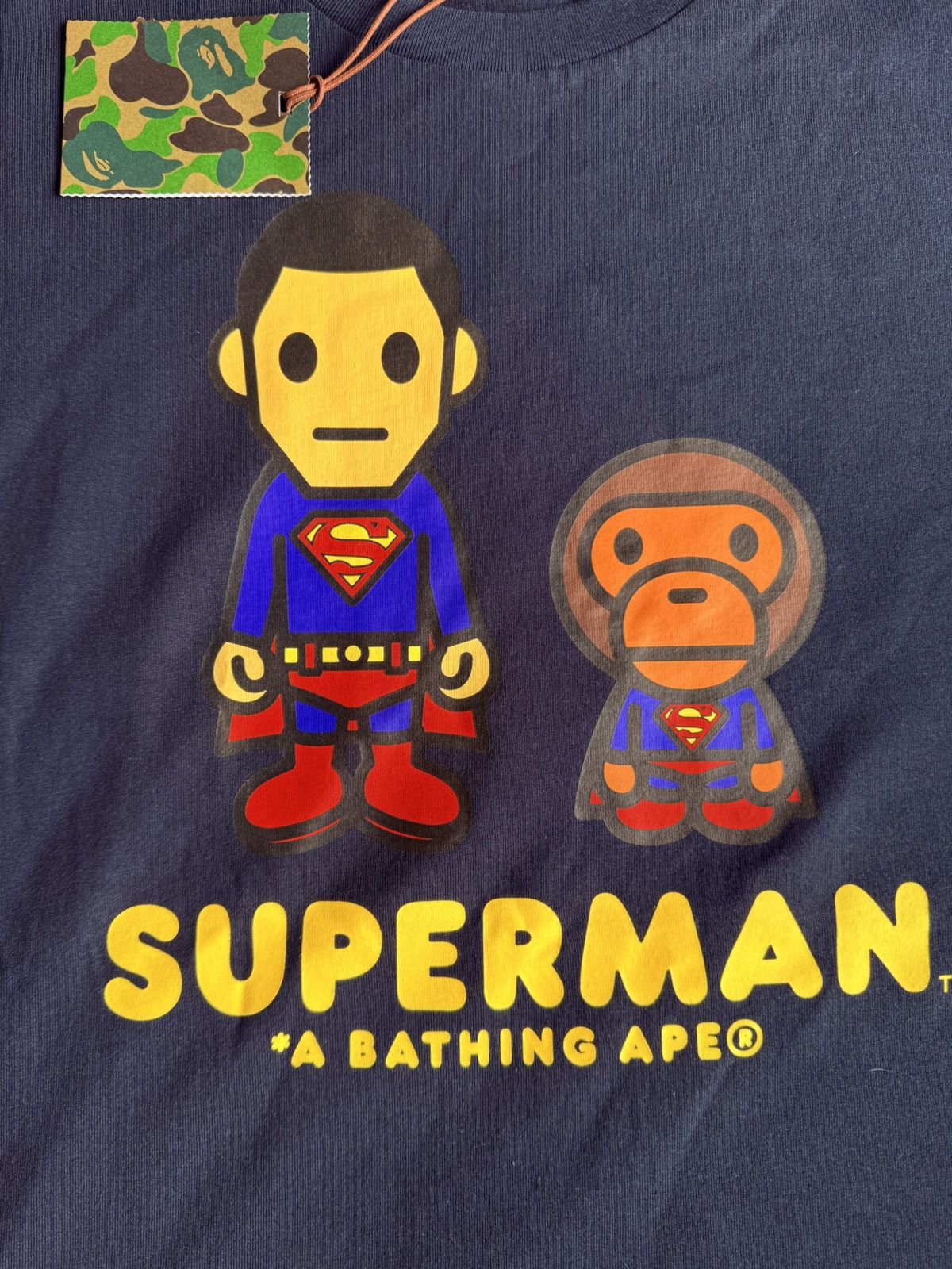 Bape × DC Comics 2XL BAPE x DC Baby Milo Superman navy relaxed fit Size US XXL / EU 58 / 5 - 2 Thumbnail