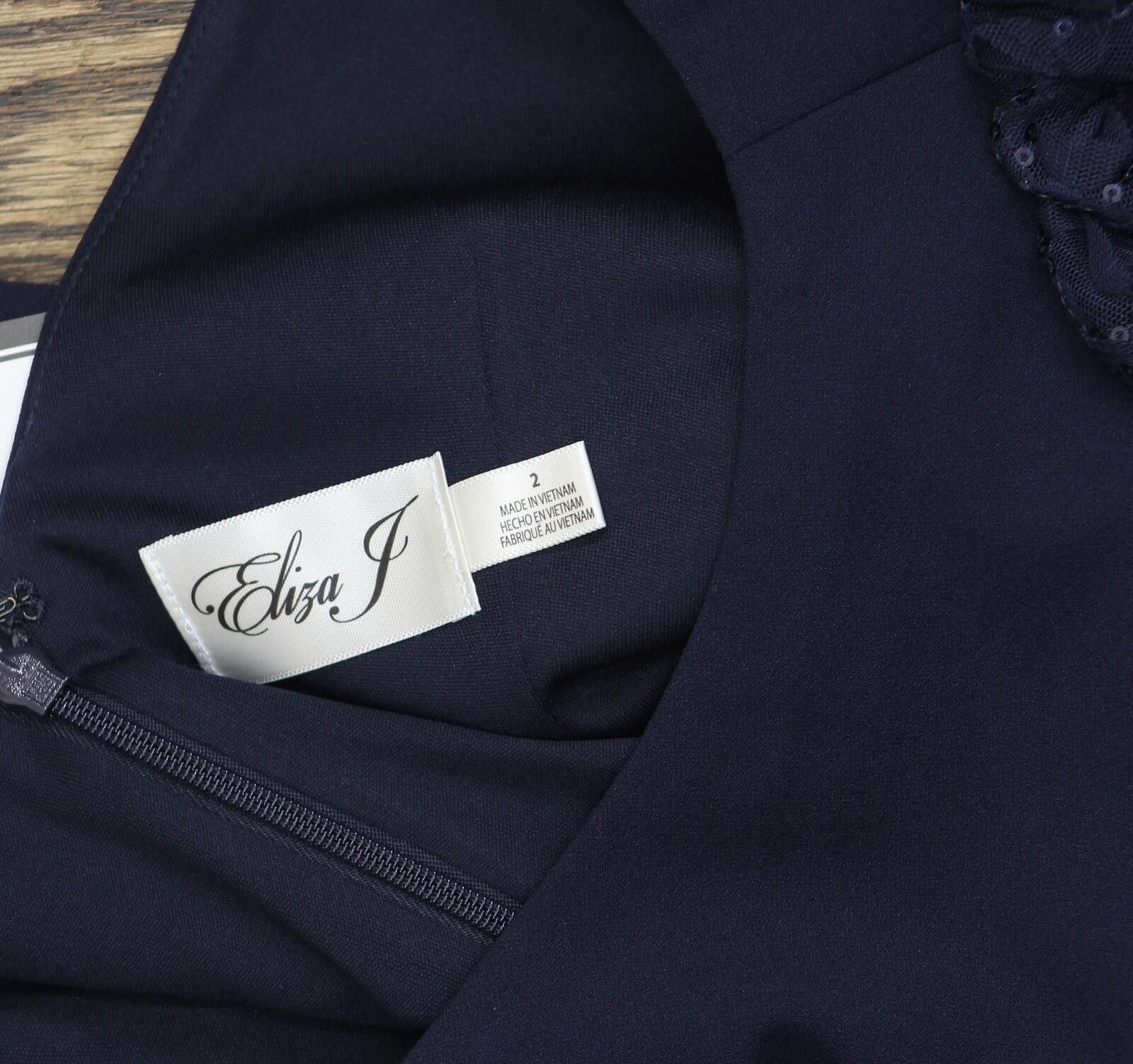 Other Nwt Eliza J Boat-neck Sheath Dress Ej4m3056 Navy Blue 2 Size XS / US 0-2 / IT 36-38 - 5 Thumbnail