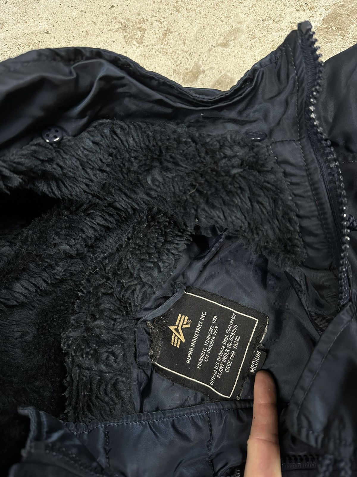 Alpha Industries × Vintage Vintage Y2K Alpha Industries Parka N-3B N Navy Jacket Size US M / EU 48-50 / 2 - 12 Thumbnail