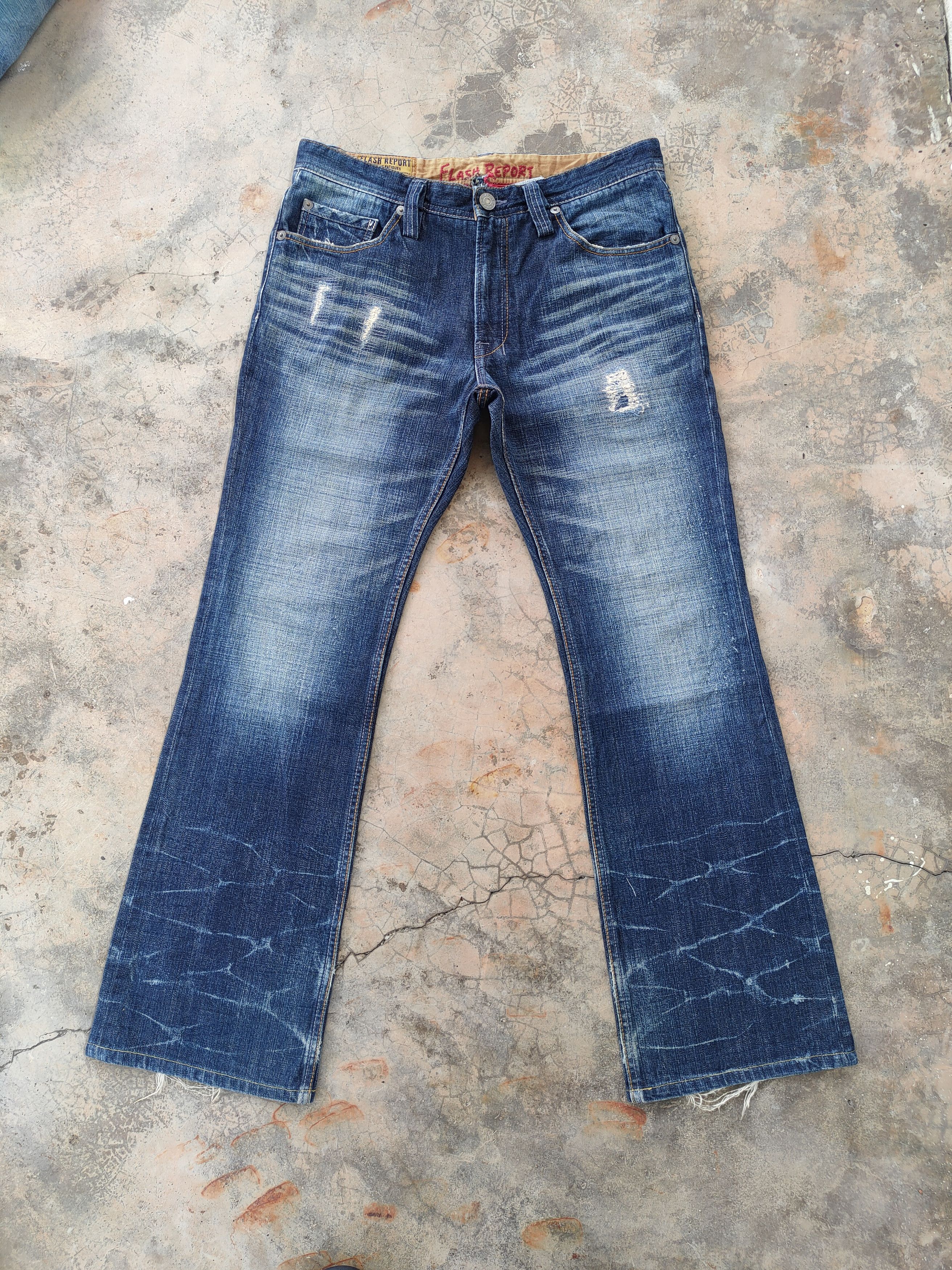 Japanese Brand # Vintage Flash Report bootcut denim jeans pants Size US 33 - 2 Thumbnail