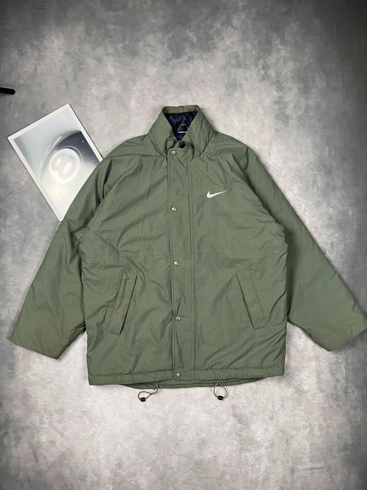 Nike Vintage Nike 00s Ripstop Puffer Jacket Green Mini Swoosh XL Size US XL / EU 56 / 4 - 2 Thumbnail