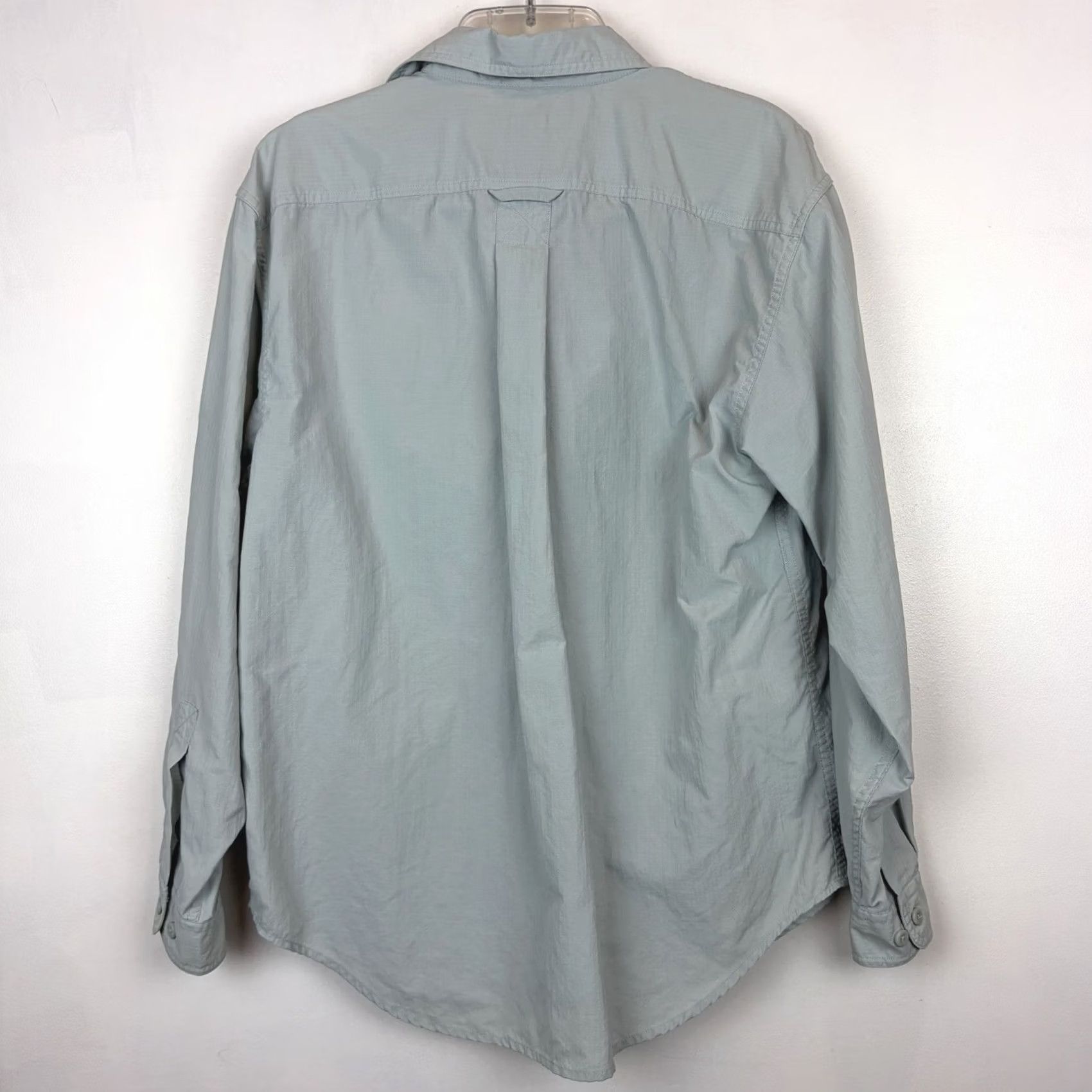 Vintage L L Bean Womens Medium Button Up Shirt Traveler Roll Tab Rip Stop Camping Hiking Size M / US 6-8 / IT 42-44 - 2 Thumbnail