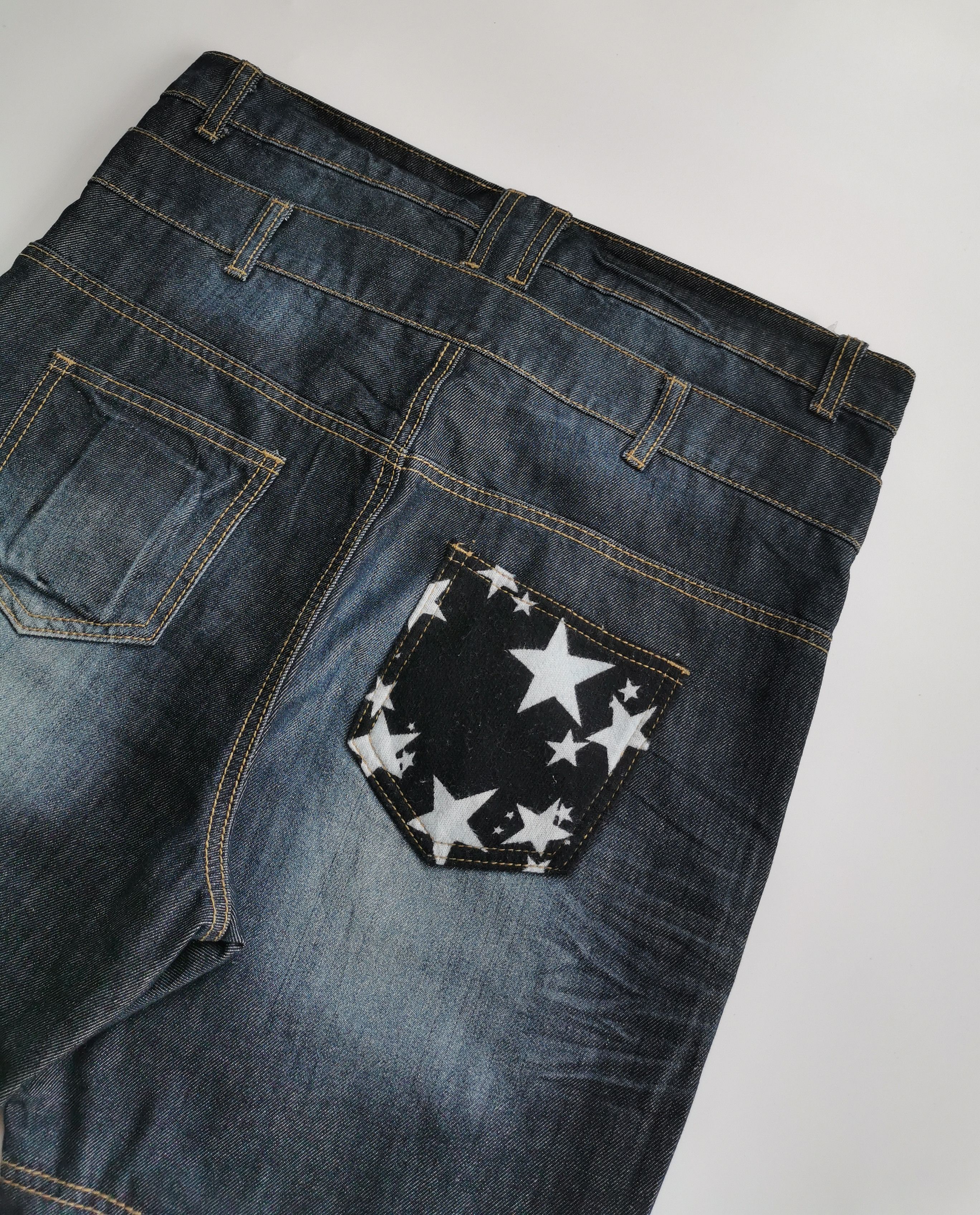 Sex Pot ReVeNGe Archive Punk Distressed DoubleWaist Jeans Skull Cutout Size US 33 - 9 Thumbnail