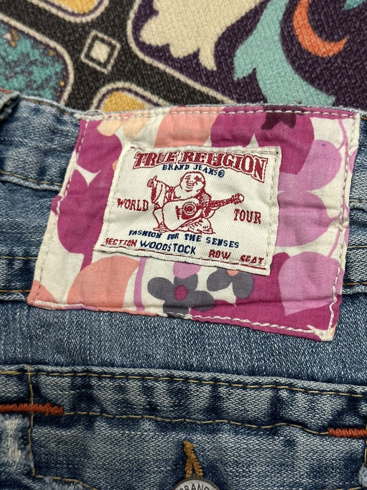 True Religion Vintage True Religion Woodstock Tour Patches Denim Pant Size US 26 / EU 42 - 9 Thumbnail