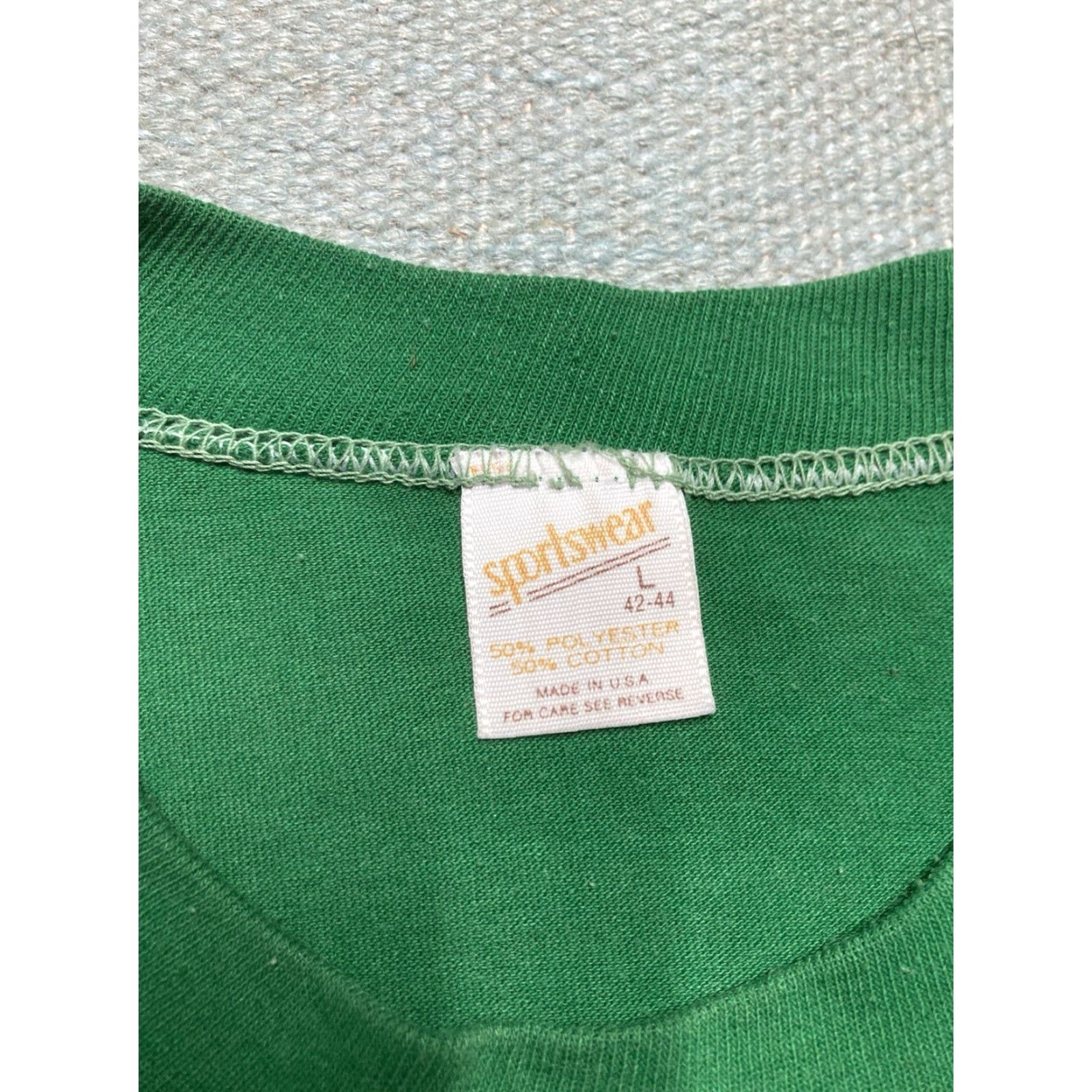 Vintage VINTAGE 70s 80s T-SHIRT Trinity Community Church Detroit Michigan Green L Mens Size US L / EU 52-54 / 3 - 3 Thumbnail
