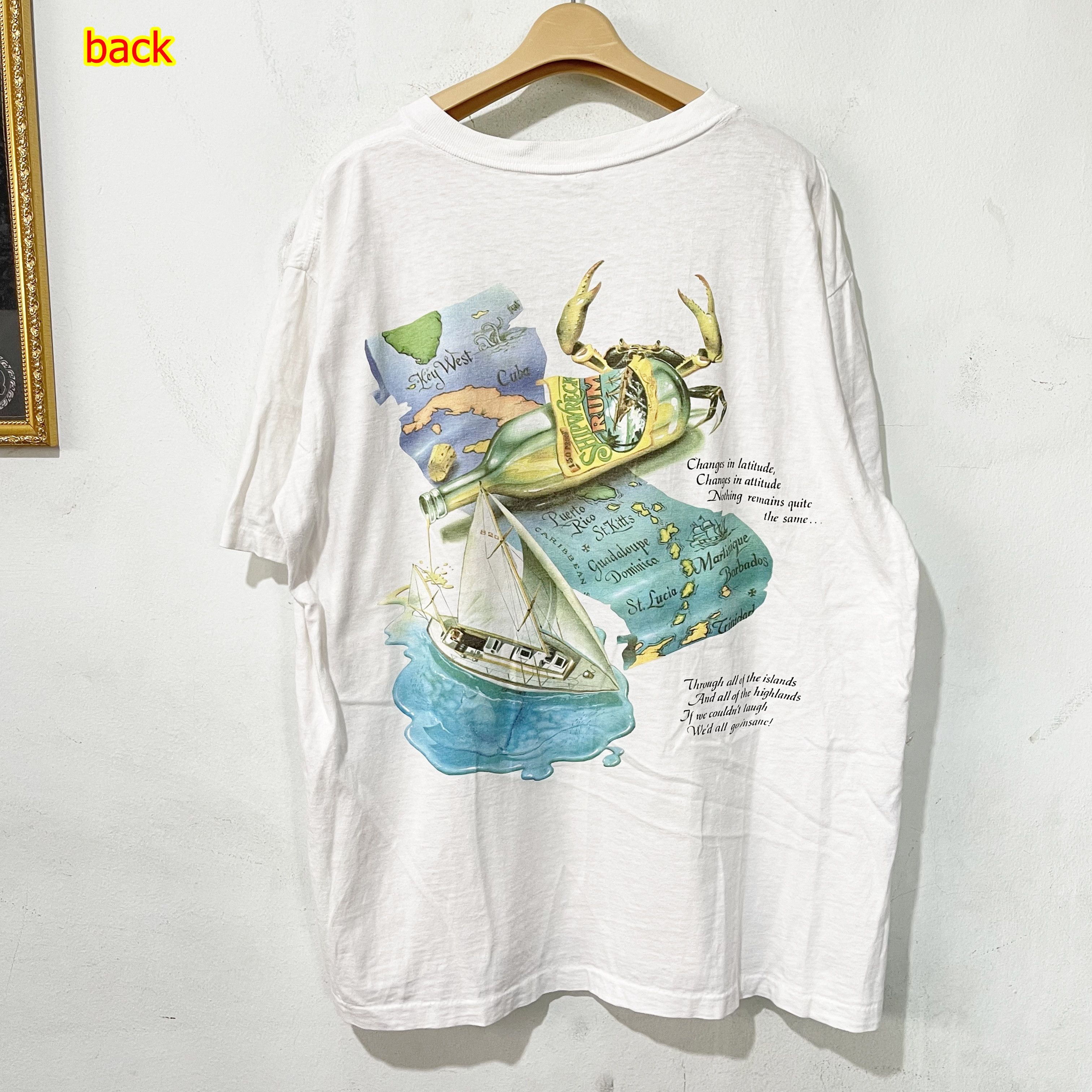 Vintage Vintage 90s Jimmy Buffett Caribbean Soul T-Shirt Size US XL / EU 56 / 4 - 1 Thumbnail