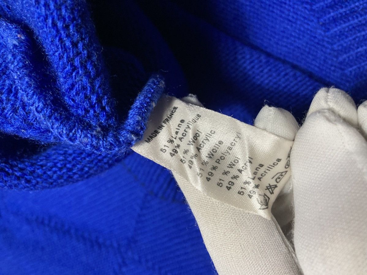 Lacoste Vintage 80s Chemise Lacoste Diamond Blue Knit Wool Sweater Size US L / EU 52-54 / 3 - 7 Thumbnail