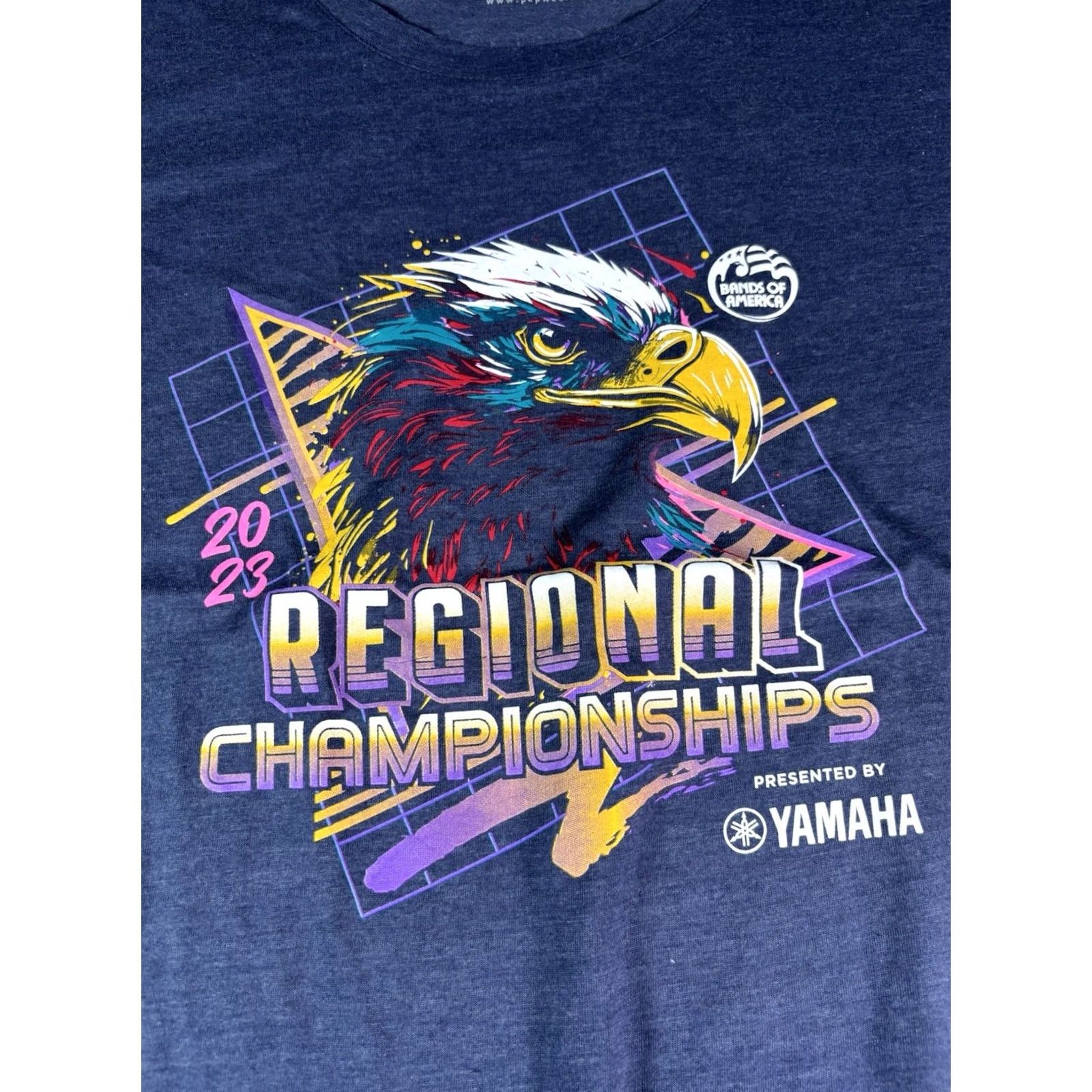 Yamaha Pep Wear T-shirt Sz L Yamaha Bands of America 2023 Regional Championships Crew Neck Long Sleeve Women Blue T-Shirt Size L / US 10 / IT 46 - 6 Thumbnail