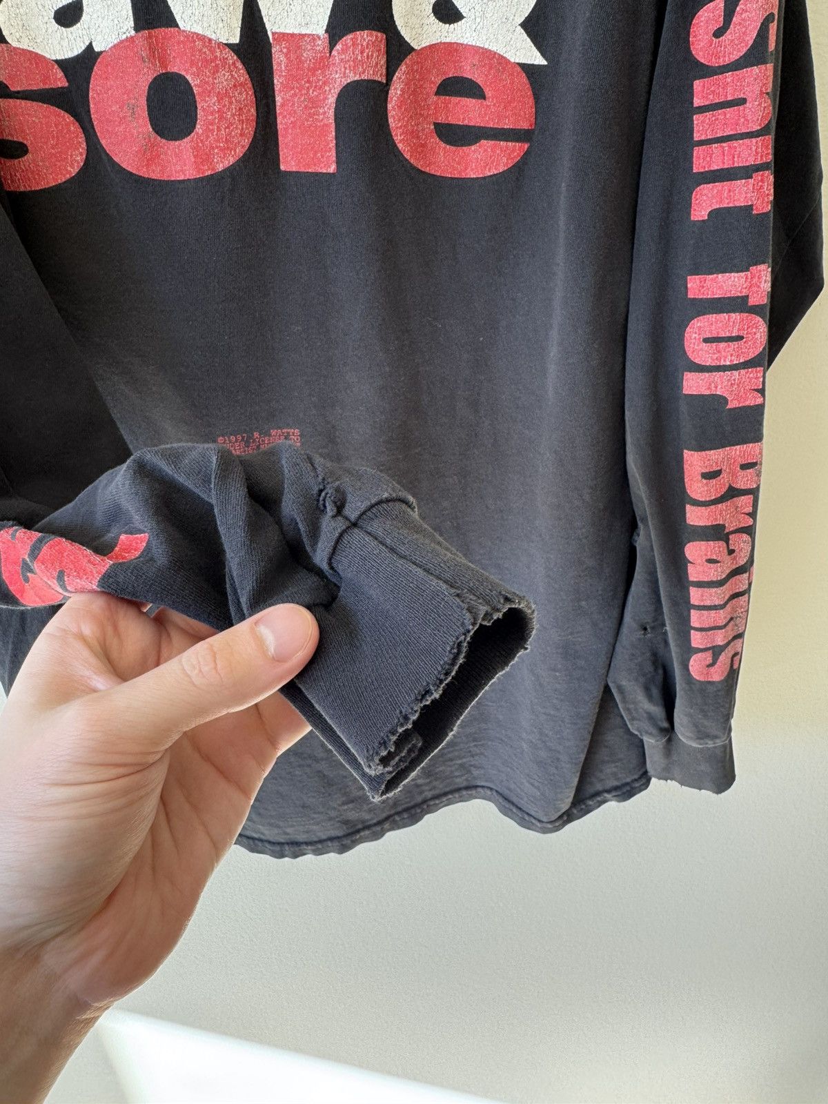 Vintage 97's PIG Raymond Watts "Red Raw & Sore" Longsleeve XL Size US XL / EU 56 / 4 - 9 Thumbnail