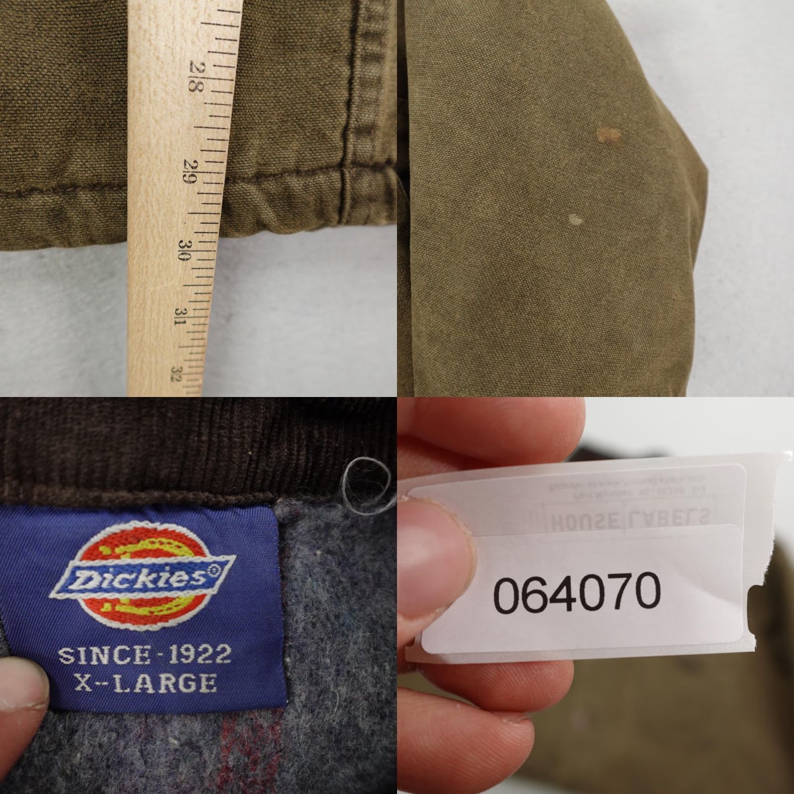 Dickies VINTAGE Dickies Jacket Mens XL Brown Canvas Blanket-Lined Work Coat Overcoat Mid-Length Casual Barn Wear Size US XL / EU 56 / 4 - 8 Thumbnail
