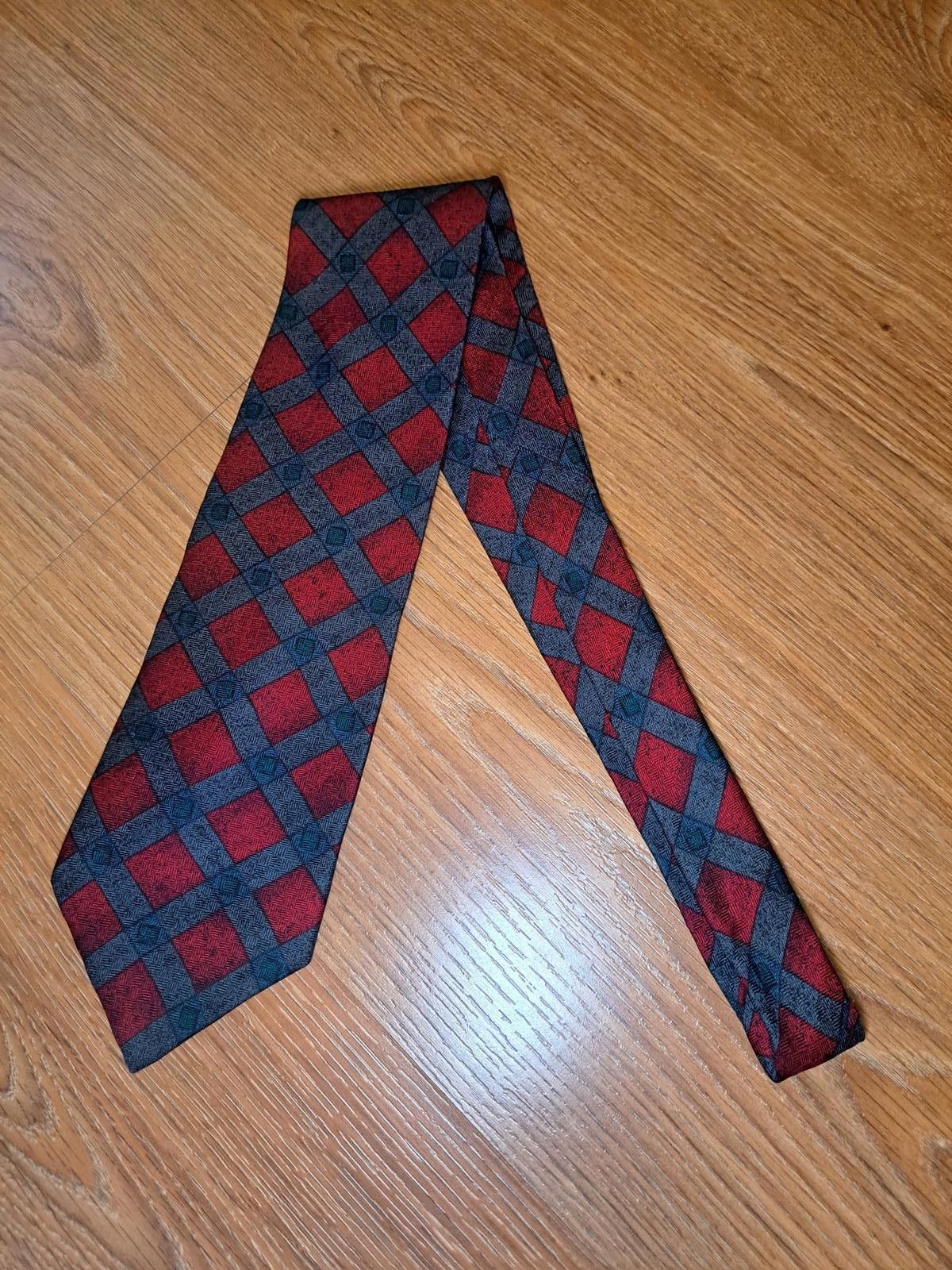 Pierre Balmain Pierre Balmain Couture Silk Tie Red Geometric Wide Size ONE SIZE - 4 Thumbnail