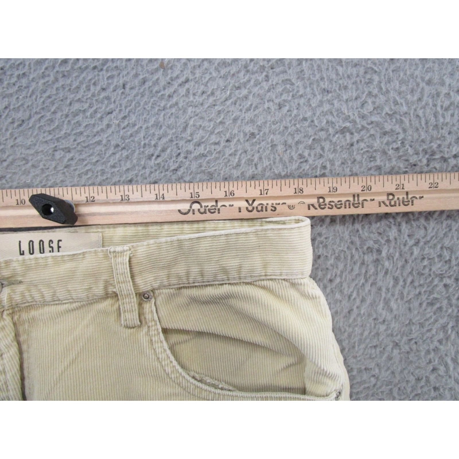 Vintage VINTAGE Arizona Jeans Corduroy Pants Mens 38x30 Baggy Relaxed Straight 5-Pocket Beige Cotton Chino Y2K 90s Mens Size US 38 / EU 54 - 5 Thumbnail