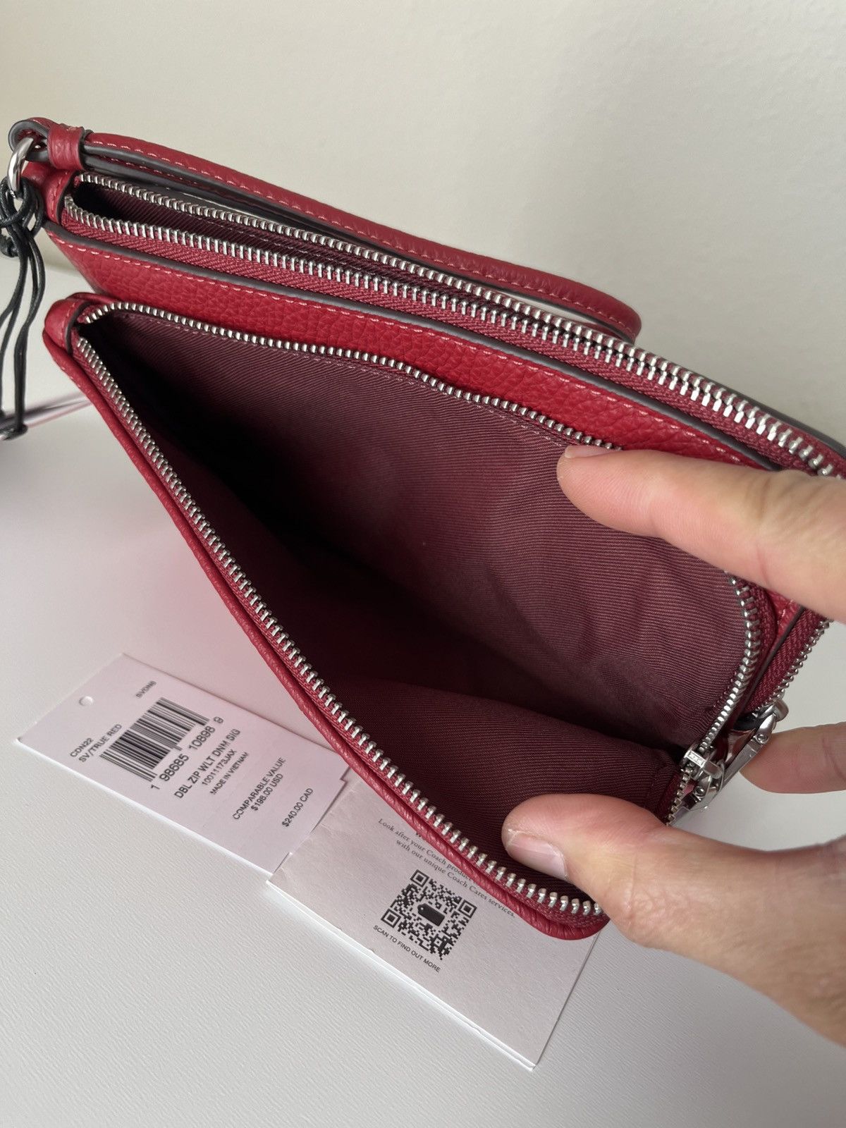 Coach Coach double zip wristlet in signature denim Size ONE SIZE - 8 Thumbnail
