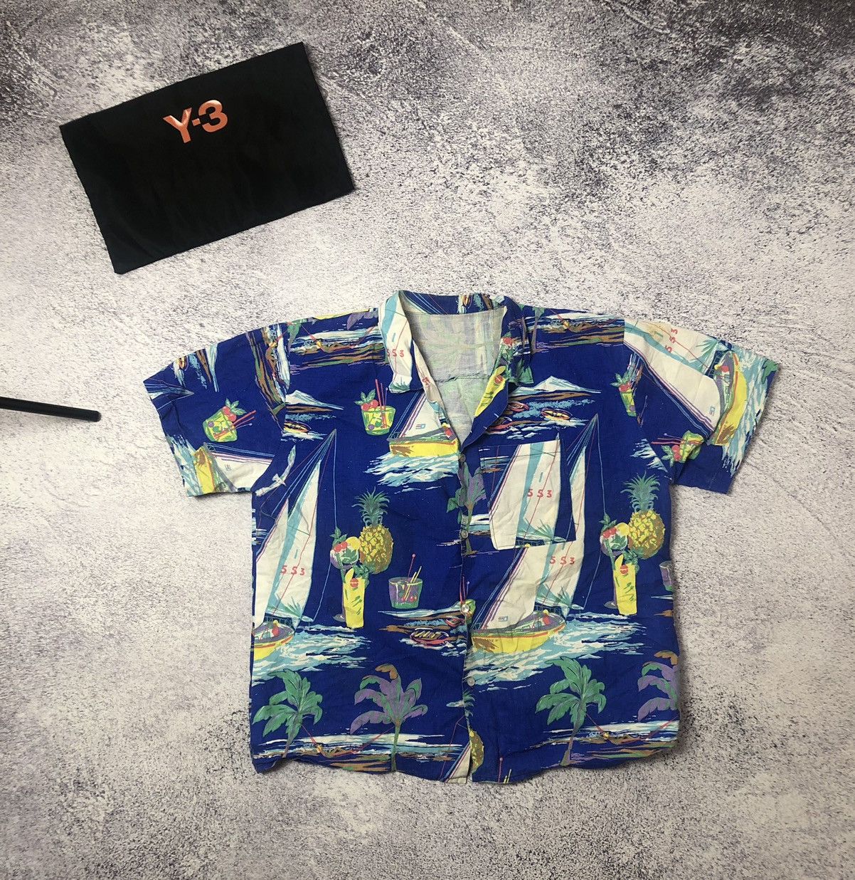 Other Vintage Crazy Hawaiin men’s y2k rare usa drill Size US L / EU 52-54 / 3 - 1 Thumbnail