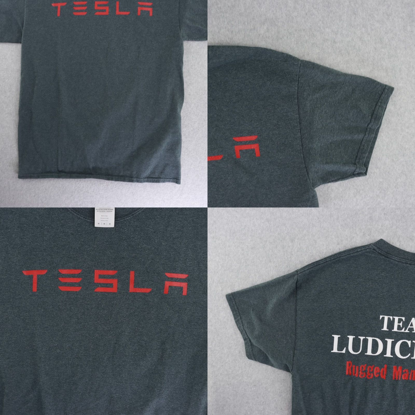 Gildan TESLA T-Shirt Gray Size M Adult Mens Short Sleeve Regular Size US M / EU 48-50 / 2 - 8 Thumbnail