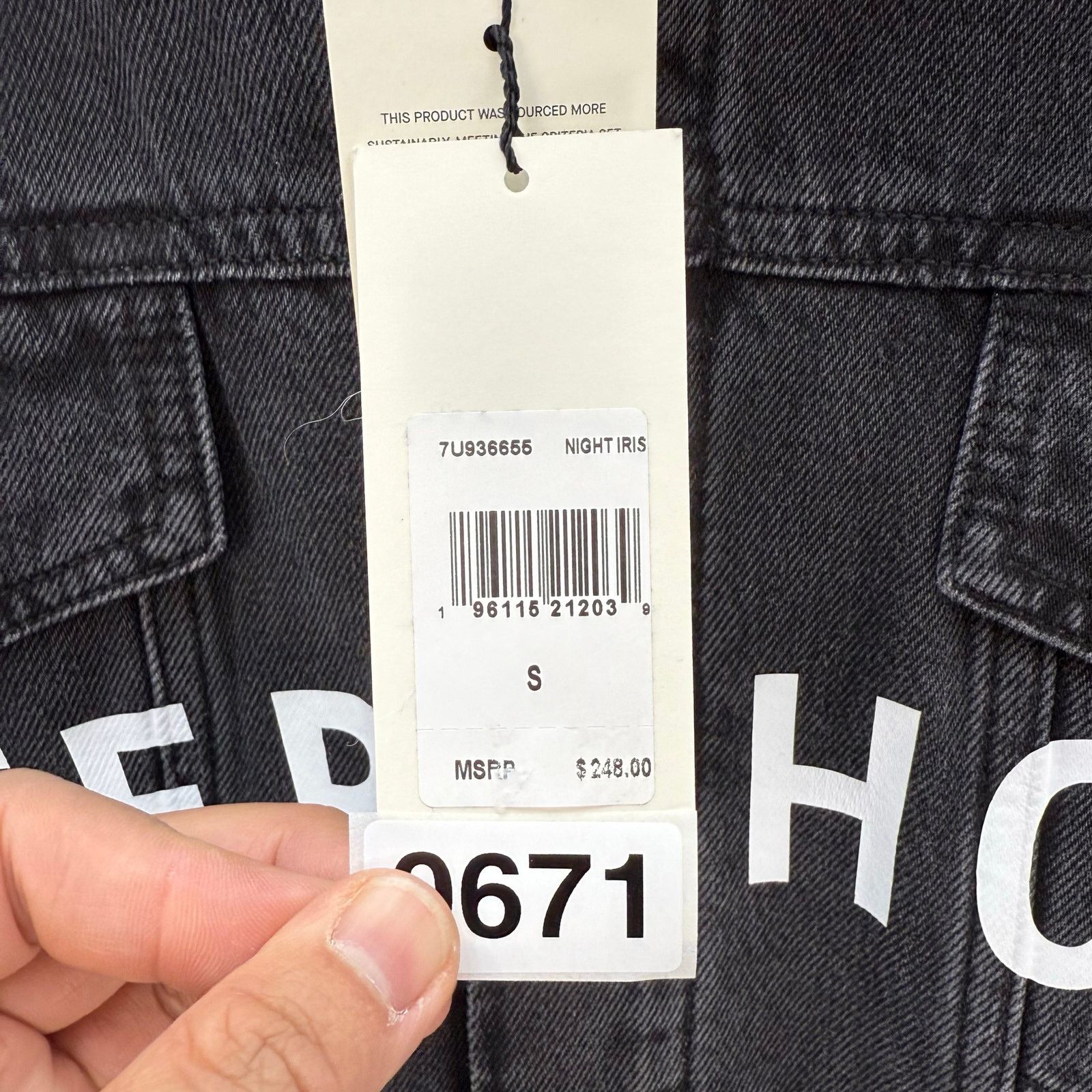 7 For All Mankind 7 FOR ALL MANKIND X AFTERHOURS WOMEN'S SMALL QUILTED DENIM Size S / US 4 / IT 40 - 3 Thumbnail