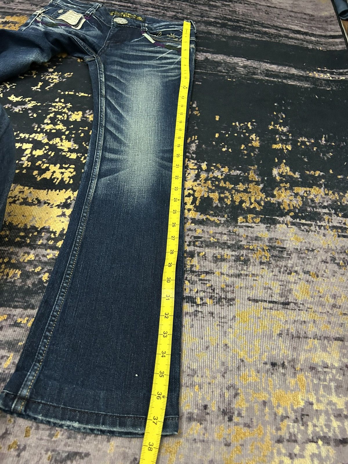 Tornado Mart Redpepper Japan Snake Pocket Washed Flare Jeans Size US 27 - 25 Thumbnail