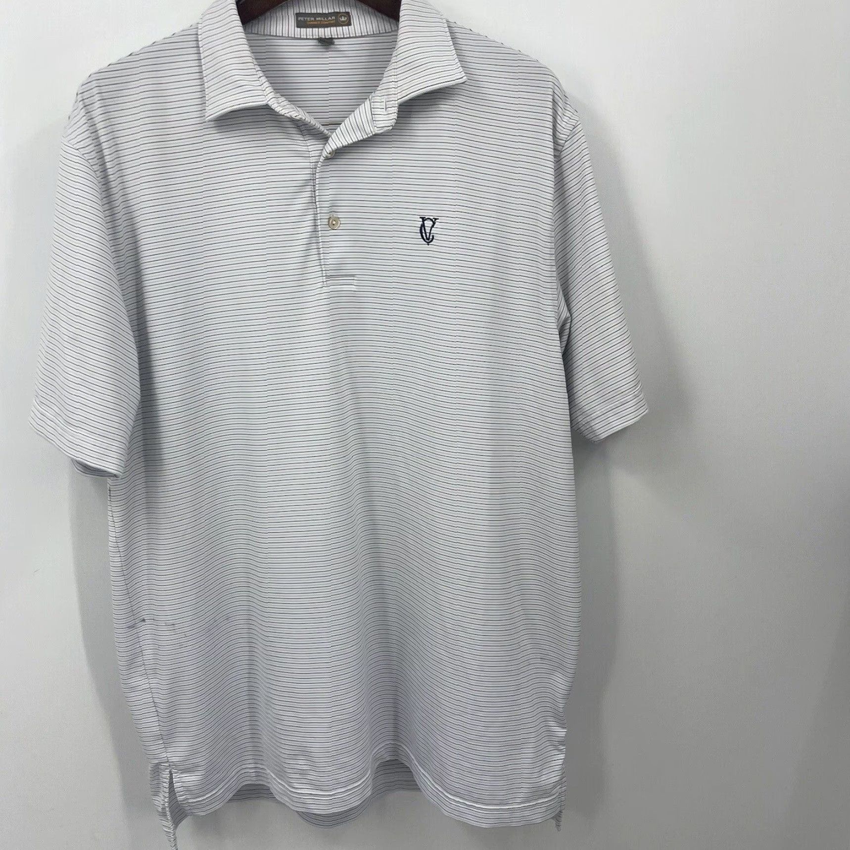 Peter Millar VINTAGE Peter Millar Polo Shirt Men Large Blue Short Sleeve Casual Golf Active Performance 90s Size US L / EU 52-54 / 3 - 4 Thumbnail