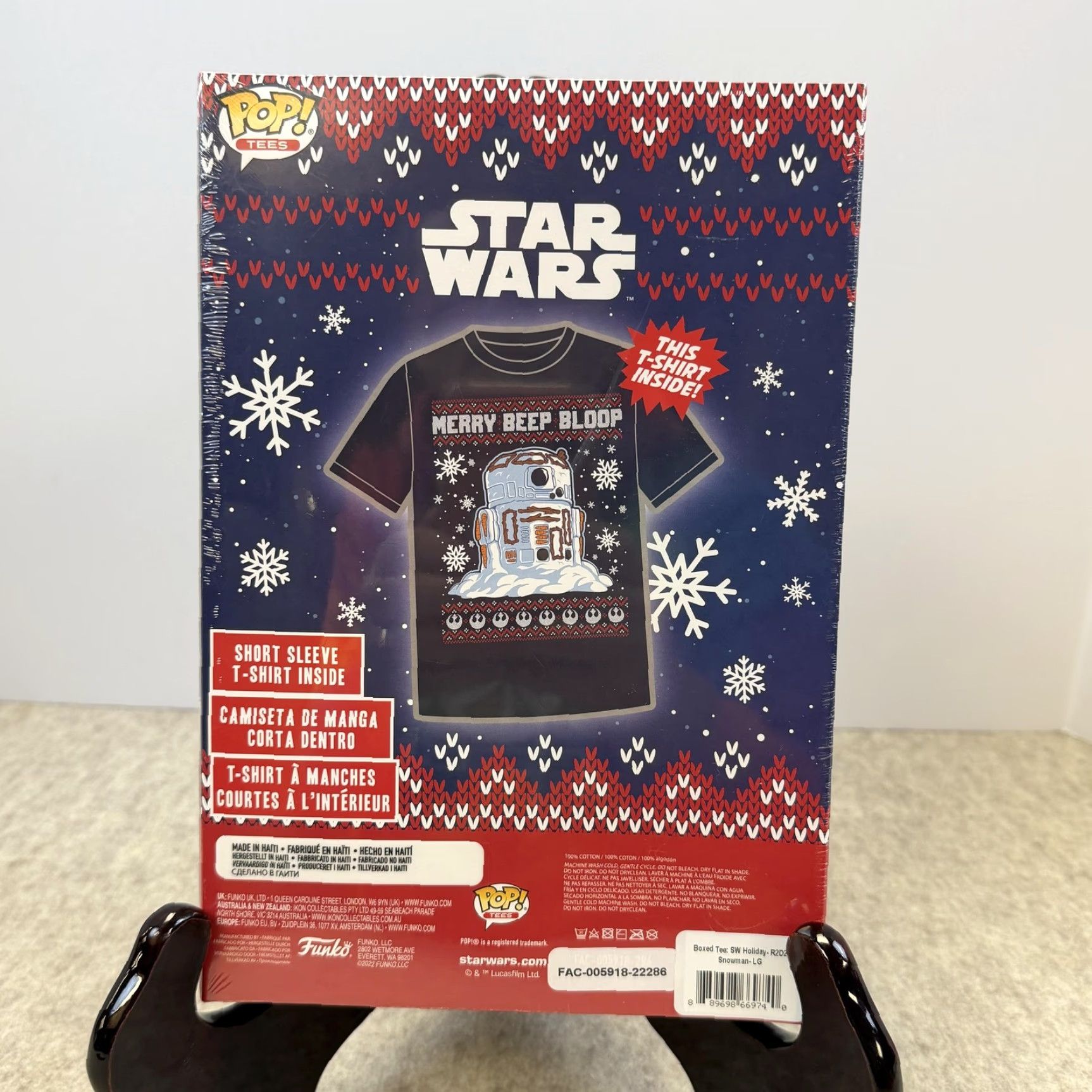 Star Wars Star Wars Shirt Mens Large Black Merry Beep Bloop Holiday Funko Pop Tees Size US L / EU 52-54 / 3 - 3 Thumbnail