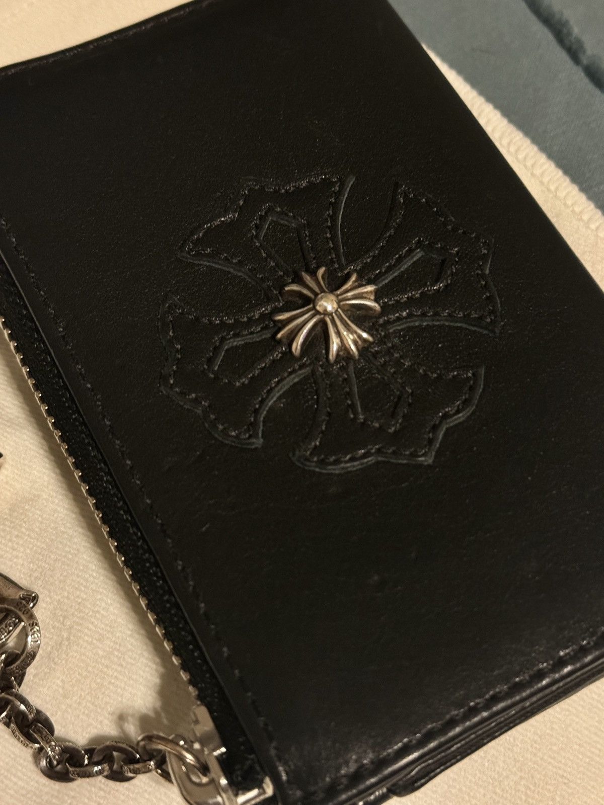 Chrome hearts wallet with chain