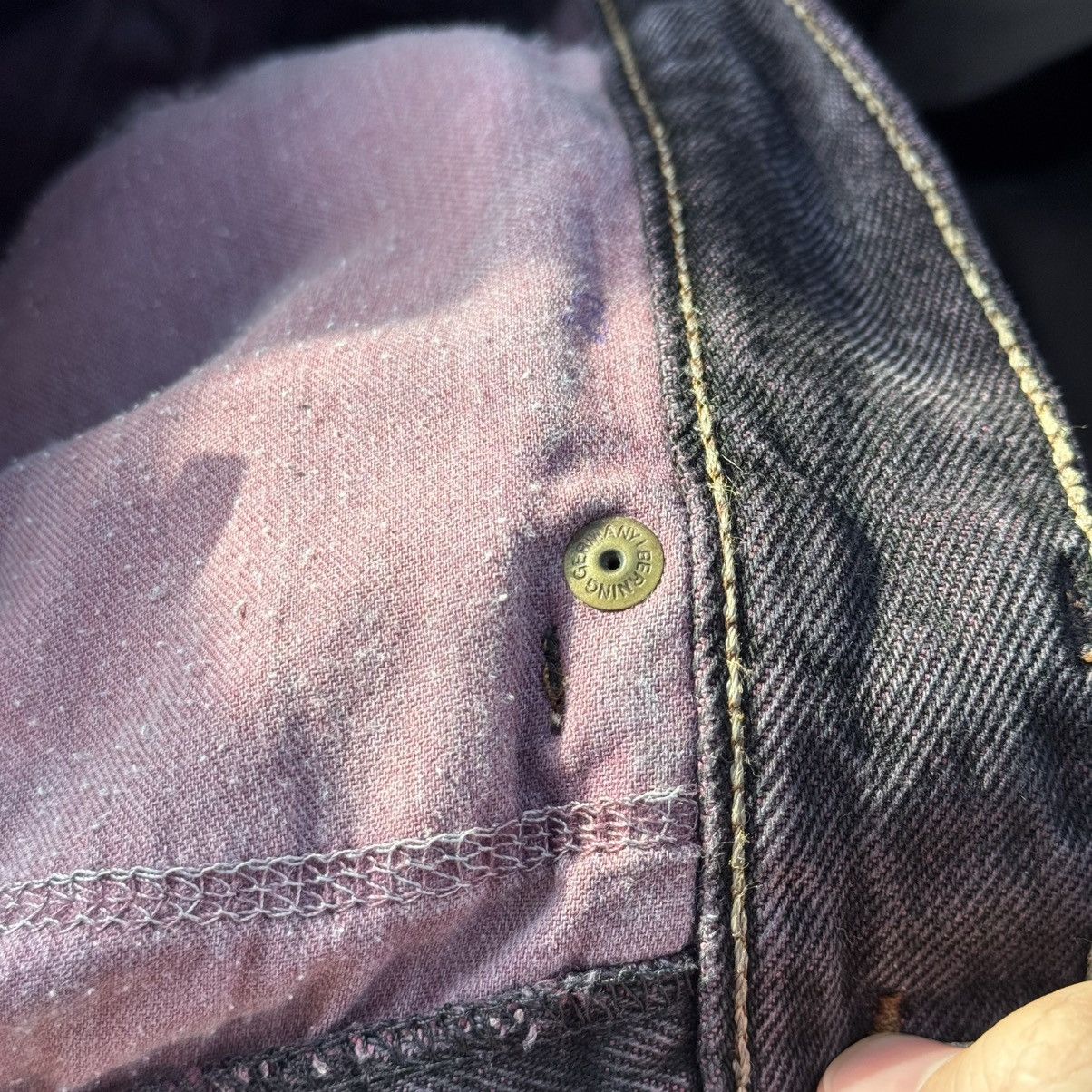 Mustang Mustang Purple Wash Denim Jeans 33x32 Japanese Levis Haze Size US 33 - 19 Thumbnail