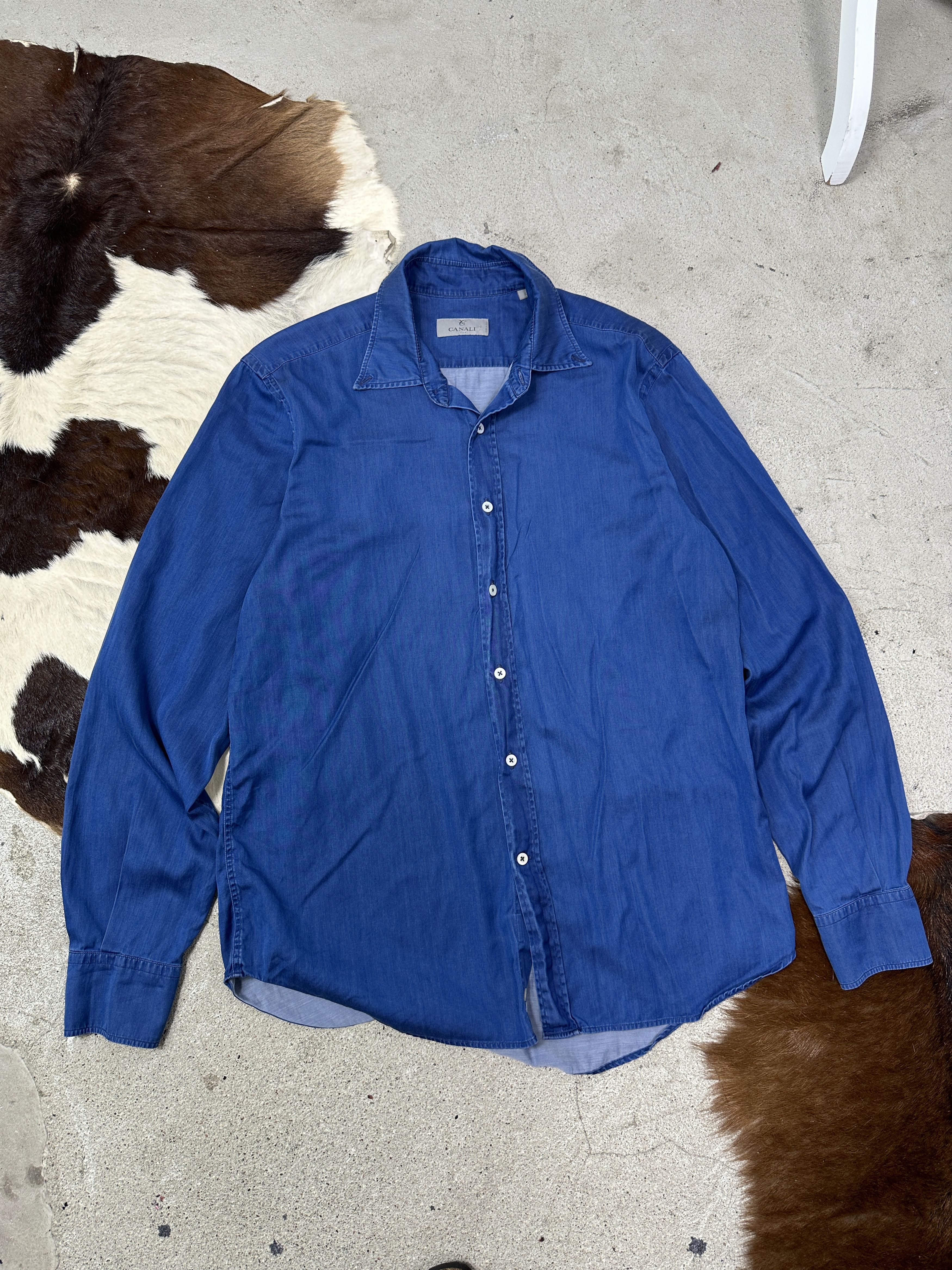Canali Vintage Denim Streetwear Canali Jeans Shirt Y2K Size US L / EU 52-54 / 3 - 1 Thumbnail