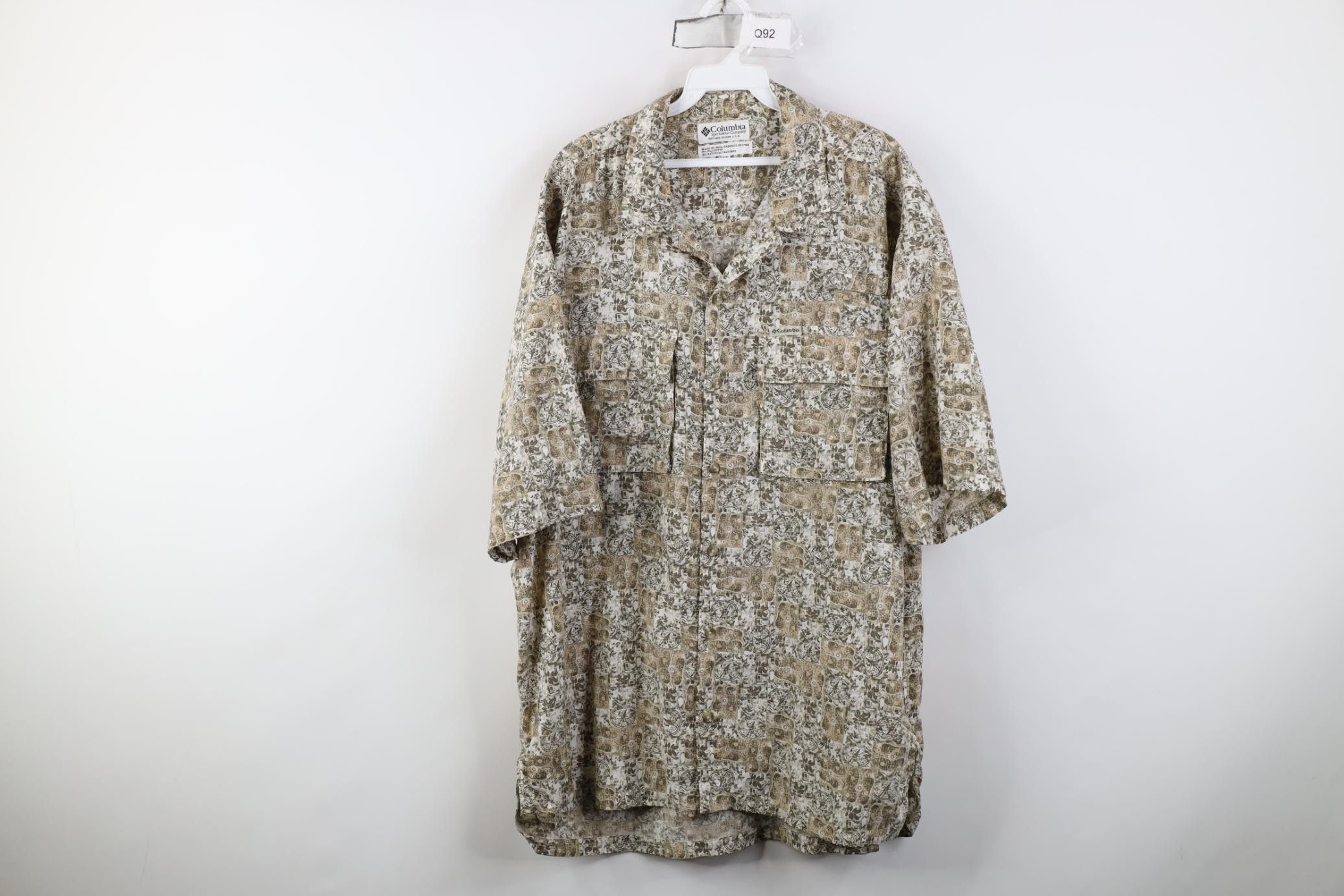 Columbia Vintage 90s Y2K Columbia Trekking Collared Button Shirt Size US XL / EU 56 / 4 - 1 Thumbnail