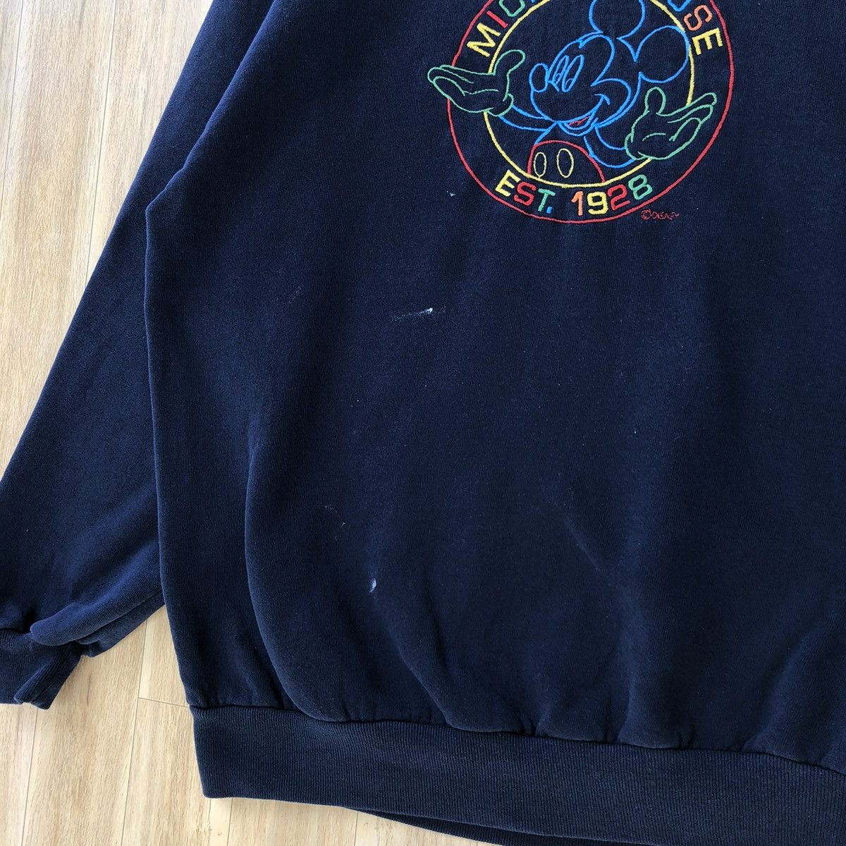 Disney × Mickey Mouse × Vintage Vintage Mickey Mouse Pullover Sweatshirt Size US L / EU 52-54 / 3 - 4 Thumbnail