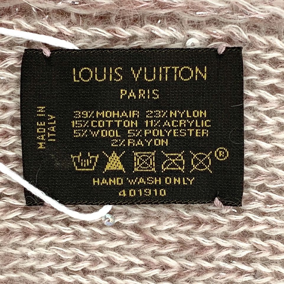 Louis Vuitton LV Logo Sequin Scarf Pink (182cm×30cm) Size ONE SIZE - 8 Thumbnail