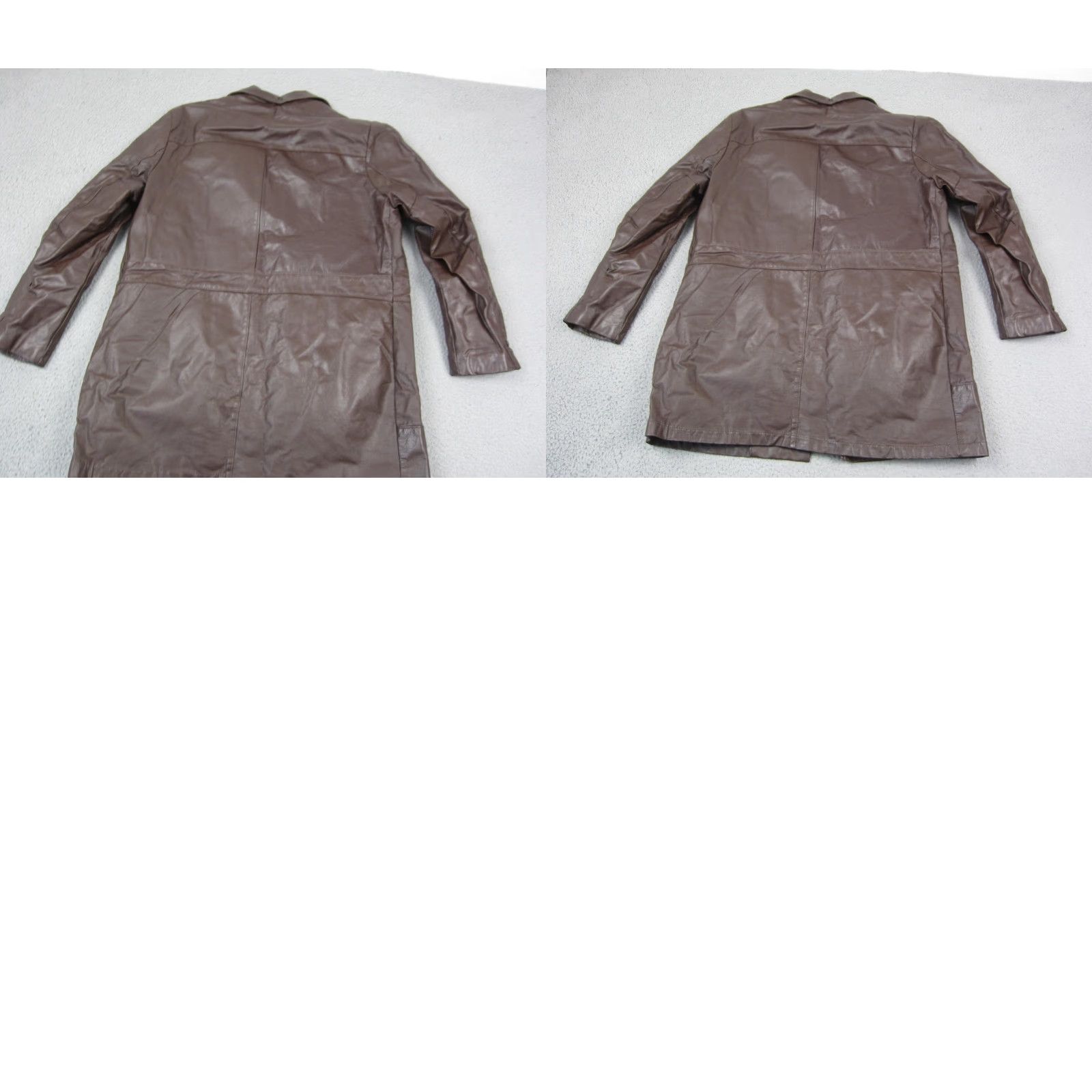 Sears VINTAGE Sears Jacket Mens 46 X-Tall Brown Plaid Leather Trench Coat 70s Size US S / EU 44-46 / 1 - 10 Thumbnail
