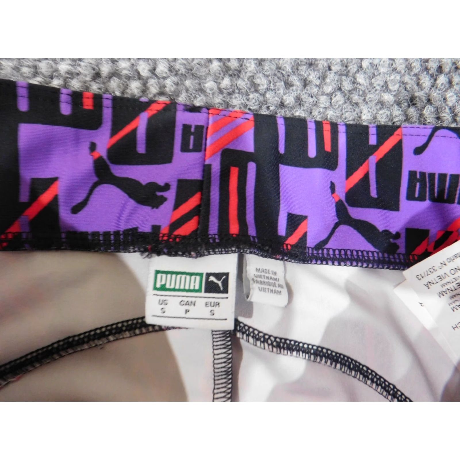 Puma PUMA Leggings Women Small Purple XTG Stretch Performance Active Running & Jogging Athletic Compression Knit Straight Inseam 27 in Stars Size 42" / US 20 - 3 Thumbnail
