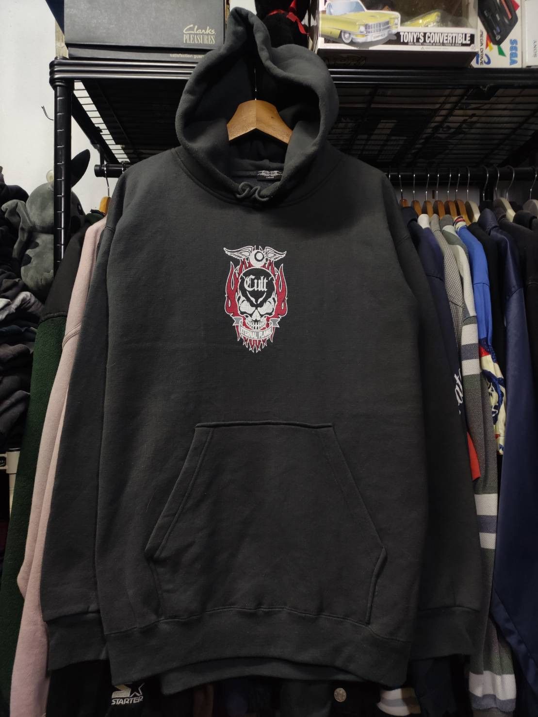 Vintage Vtg 00's Cult " Eternal Flame " Hoodie Size US L / EU 52-54 / 3 - 3 Thumbnail