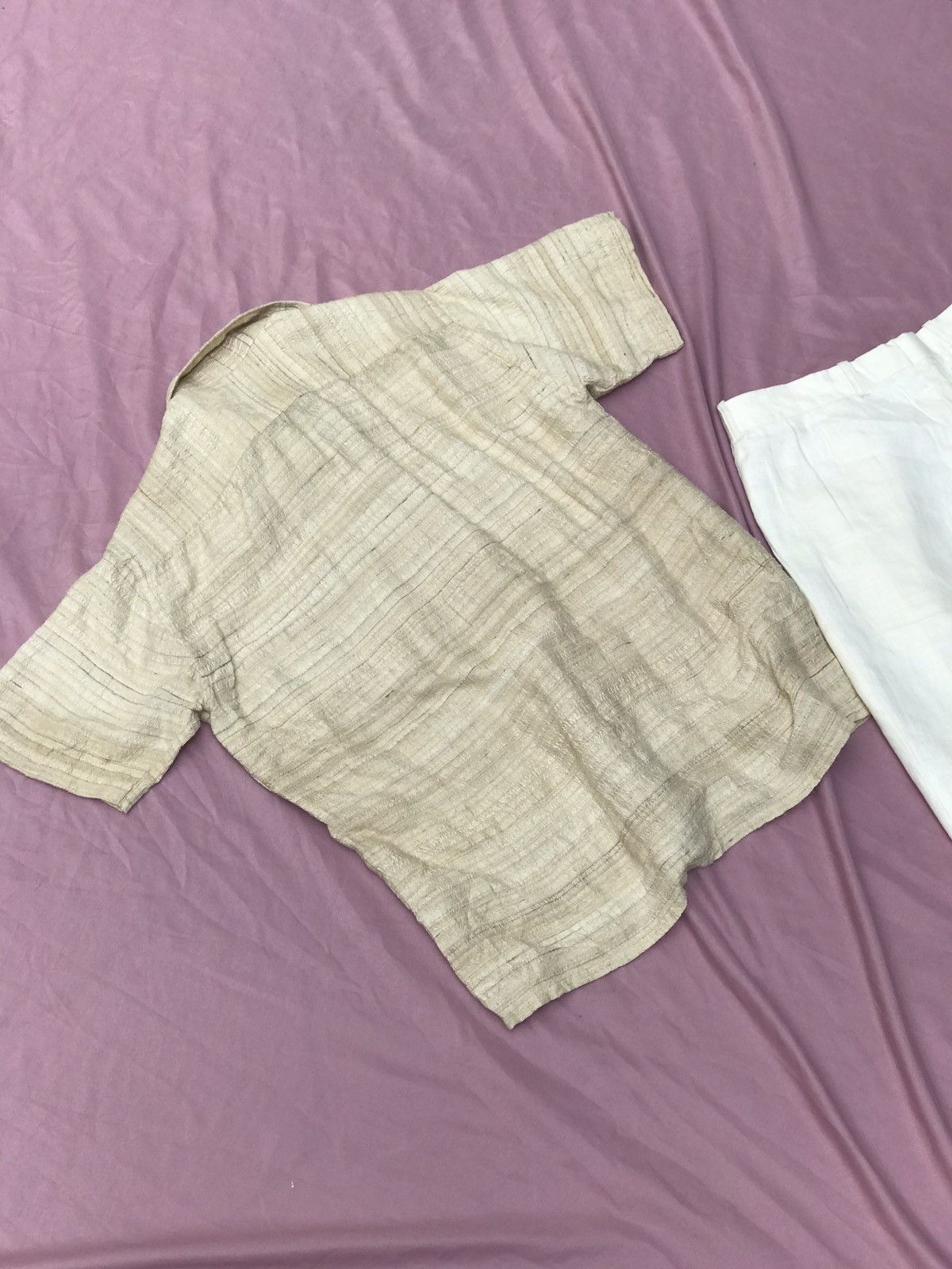 Other PURE RAW SILK TEXTURED CEOPPED SUMMER BUTTON UP Size US S / EU 44-46 / 1 - 5 Thumbnail
